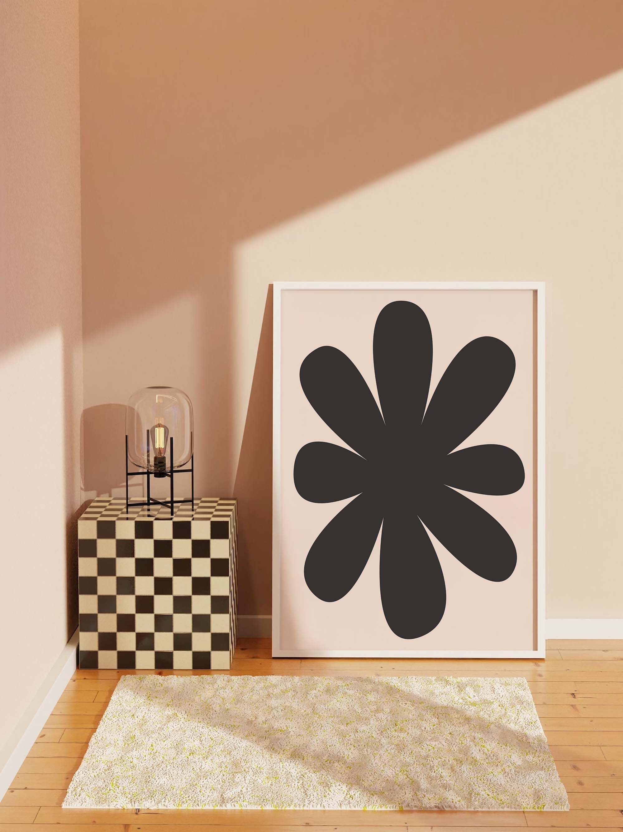 Black Floral Abstract Print - Image 4