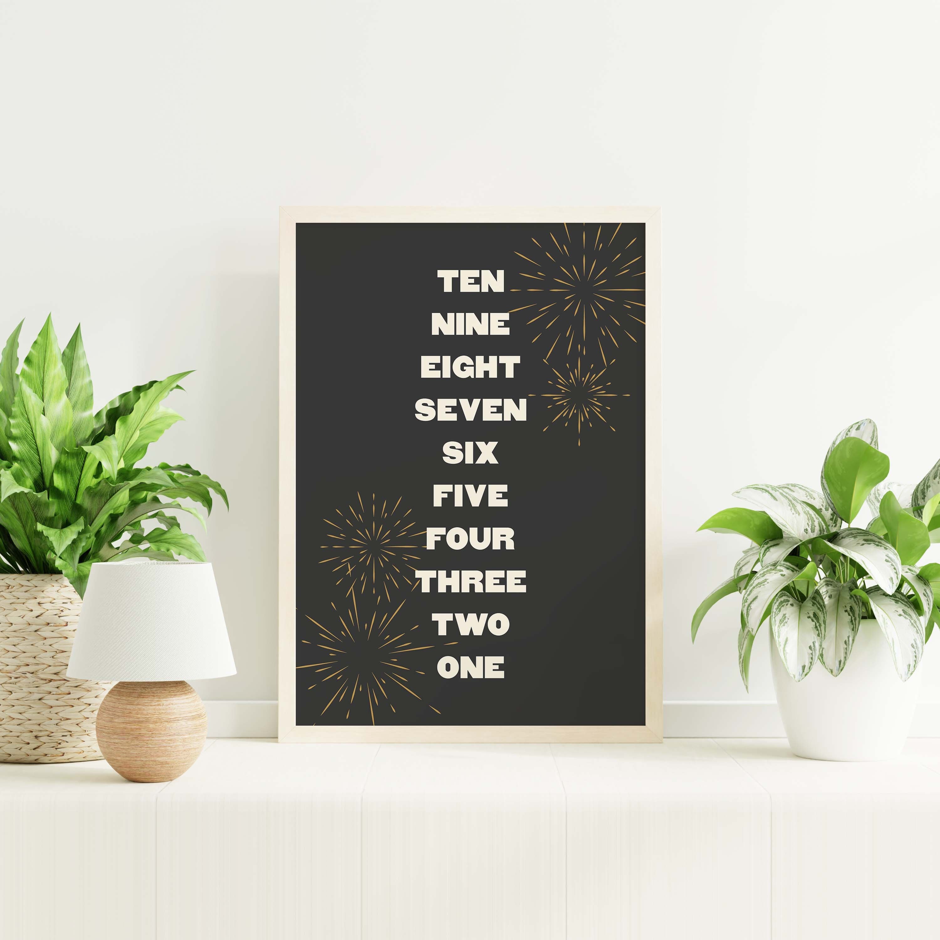 Black New Years Countdown Print - Image 2
