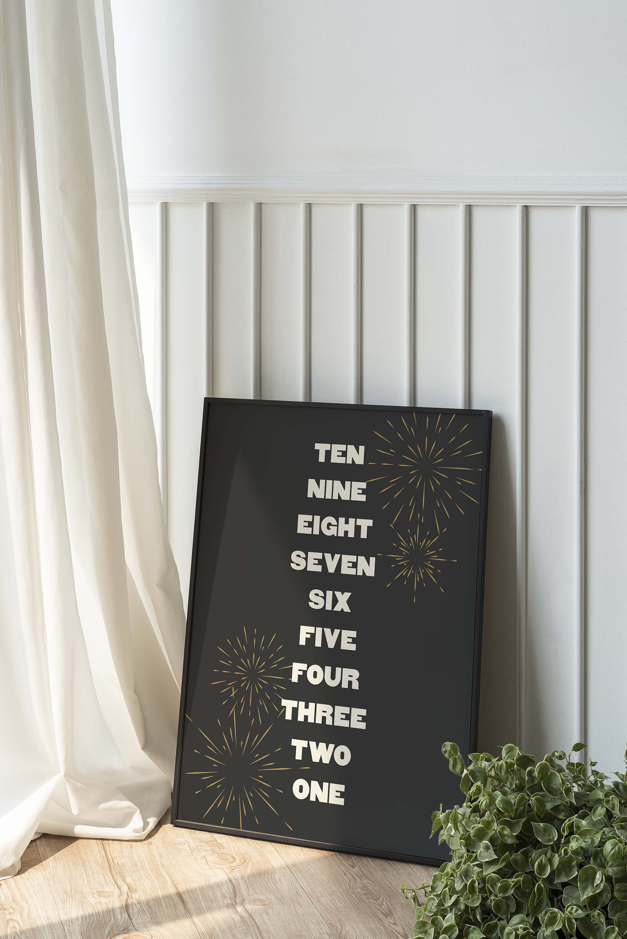 Black New Years Countdown Print - Image 3