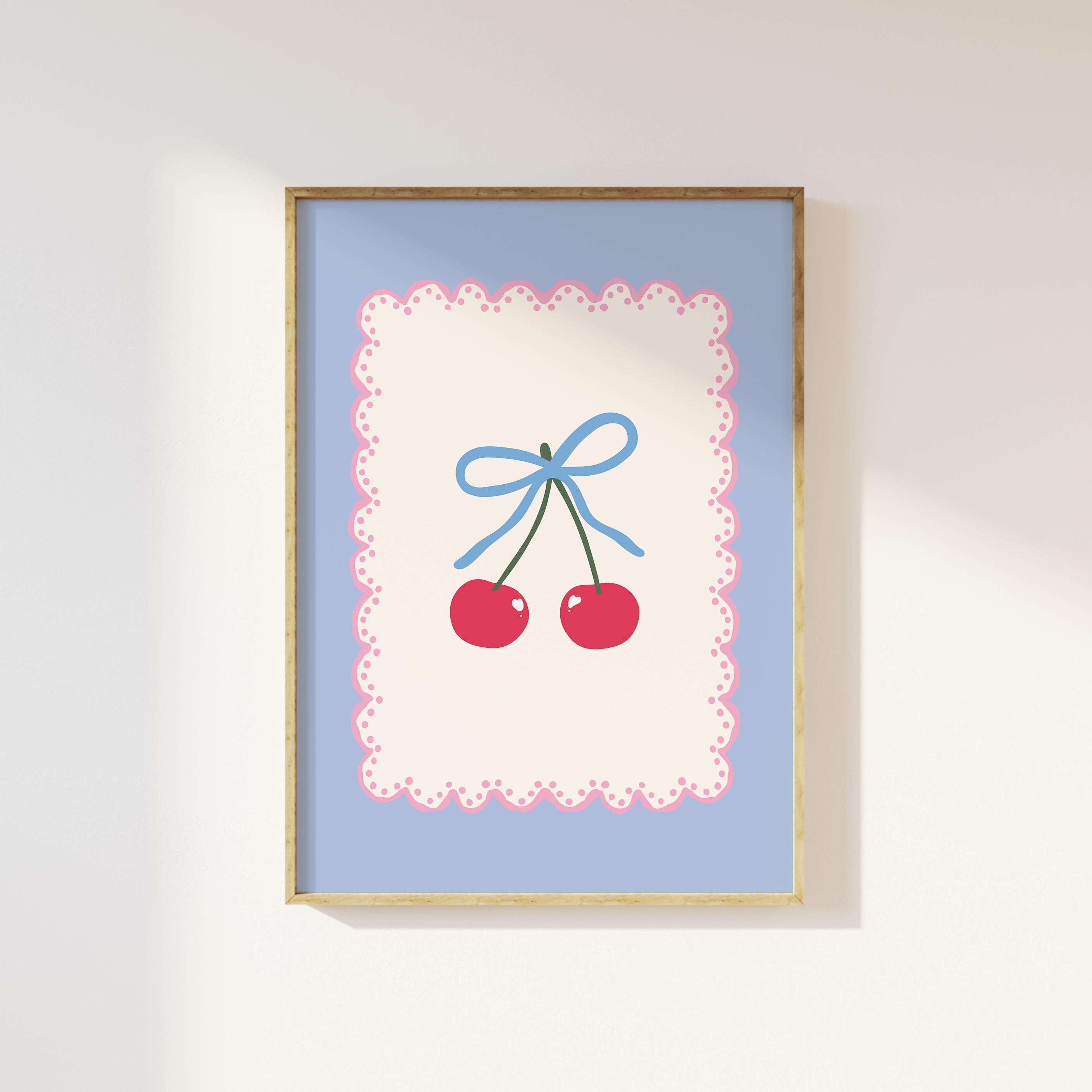 Blue Cherry Print - Image 4