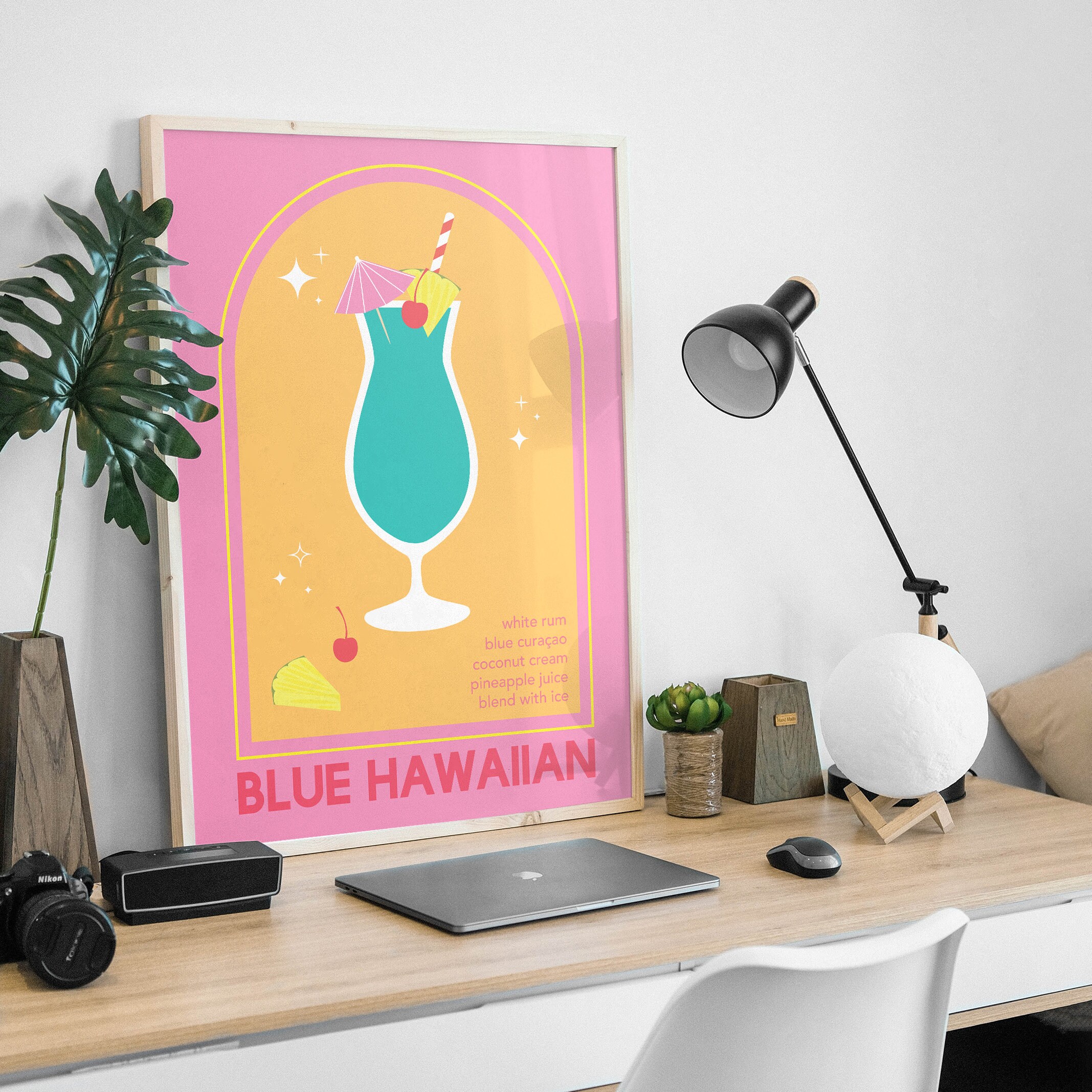 Blue Hawaiian Cocktail Print - Image 3