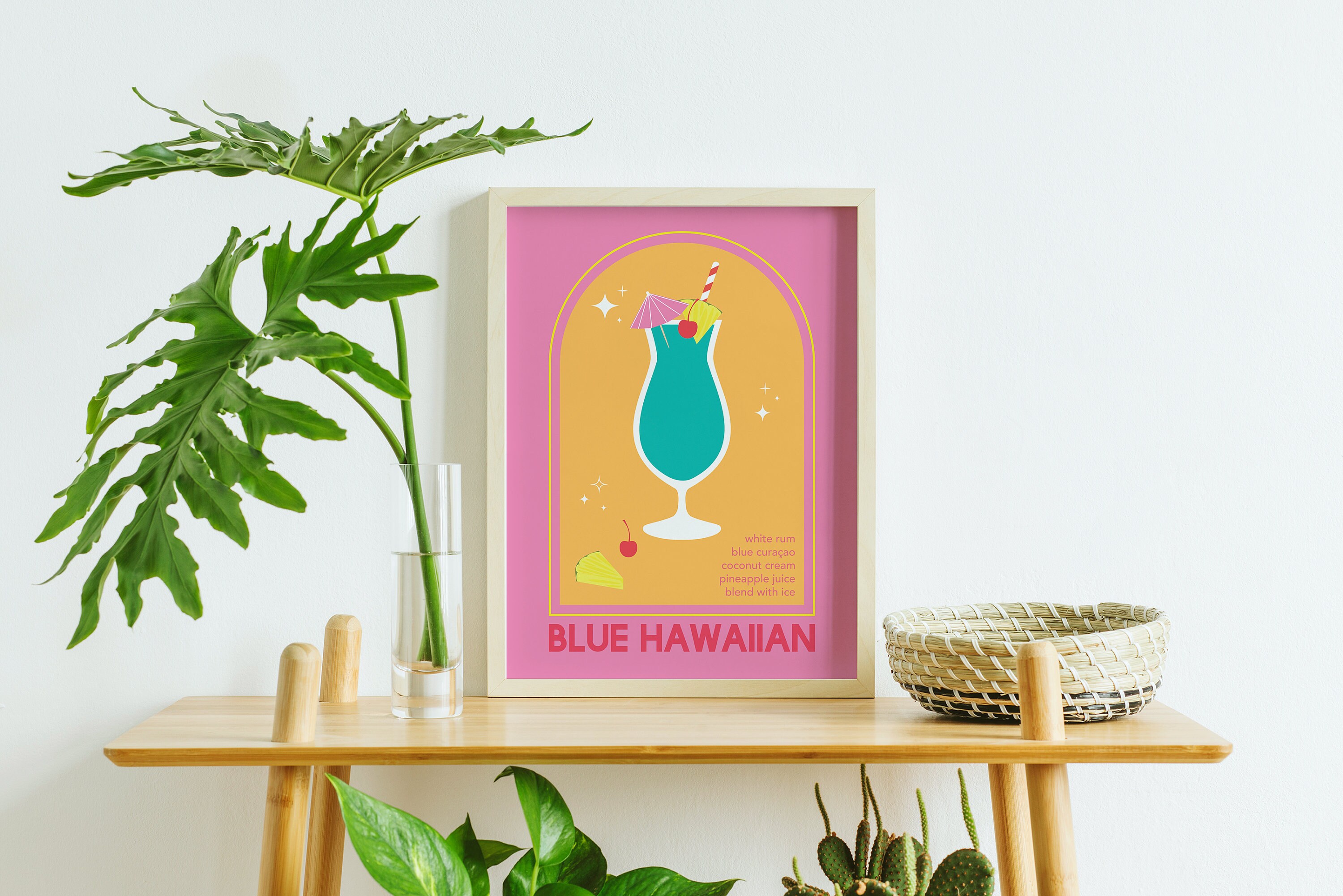 Blue Hawaiian Cocktail Print - Image 5