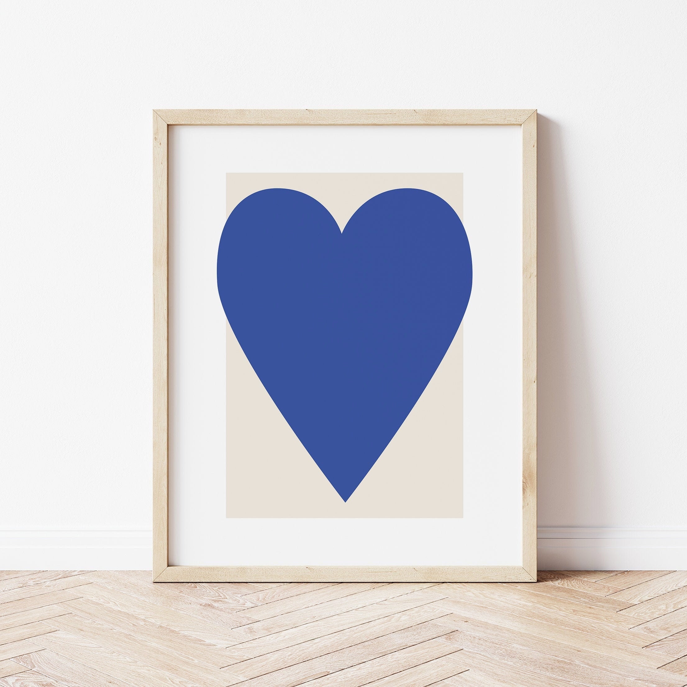 Blue Heart Print
