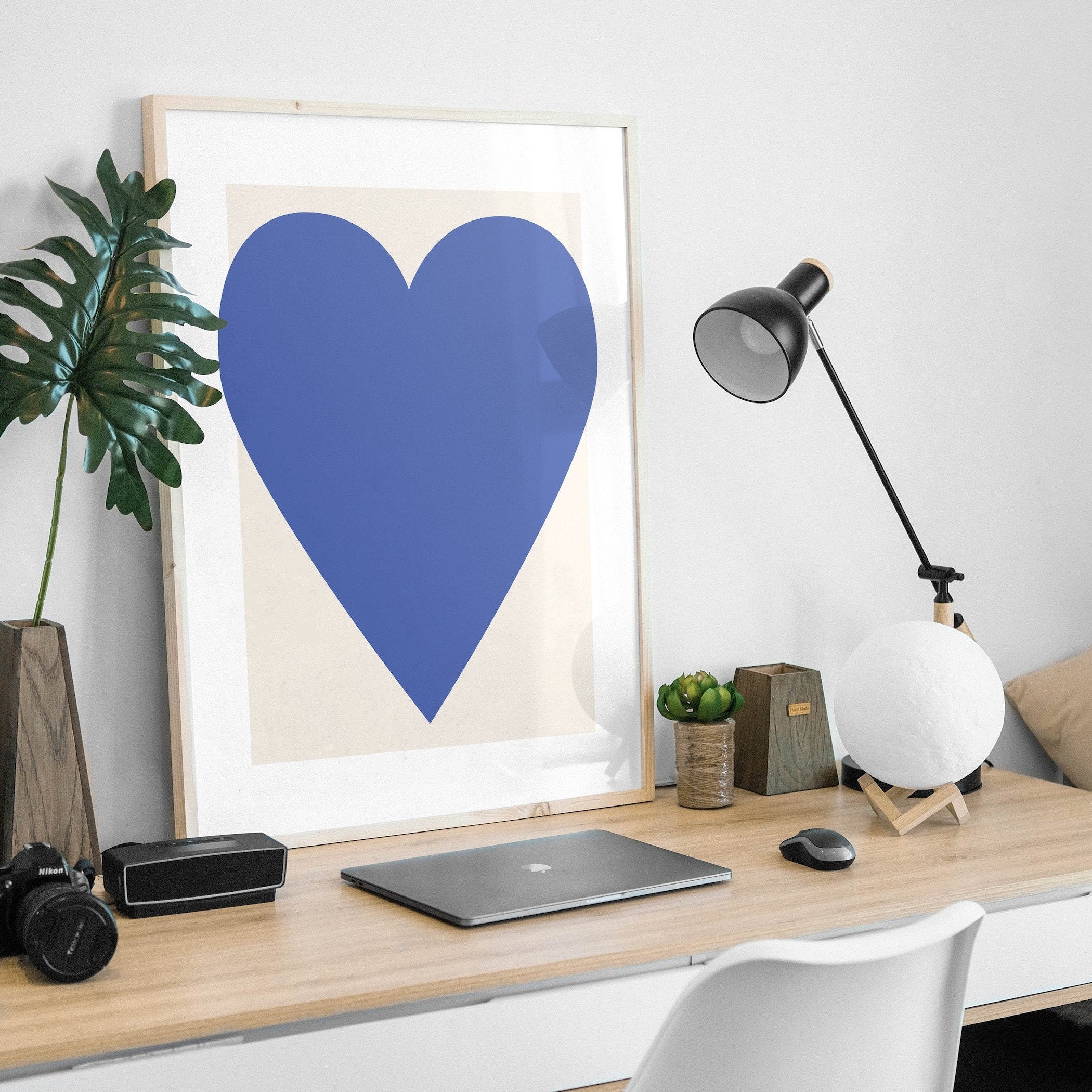 Blue Heart Print - Image 3