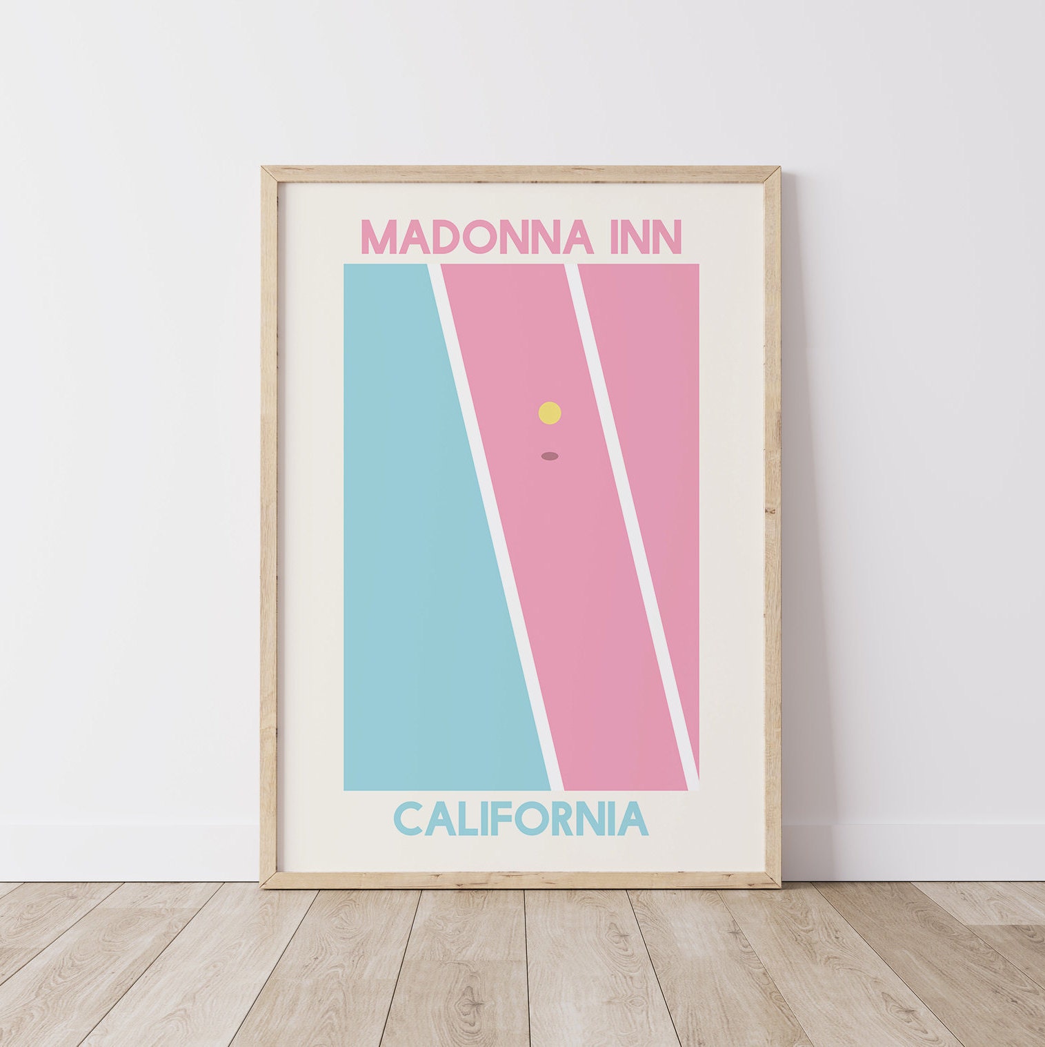 Blue & Pink Tennis Court Print - Image 3