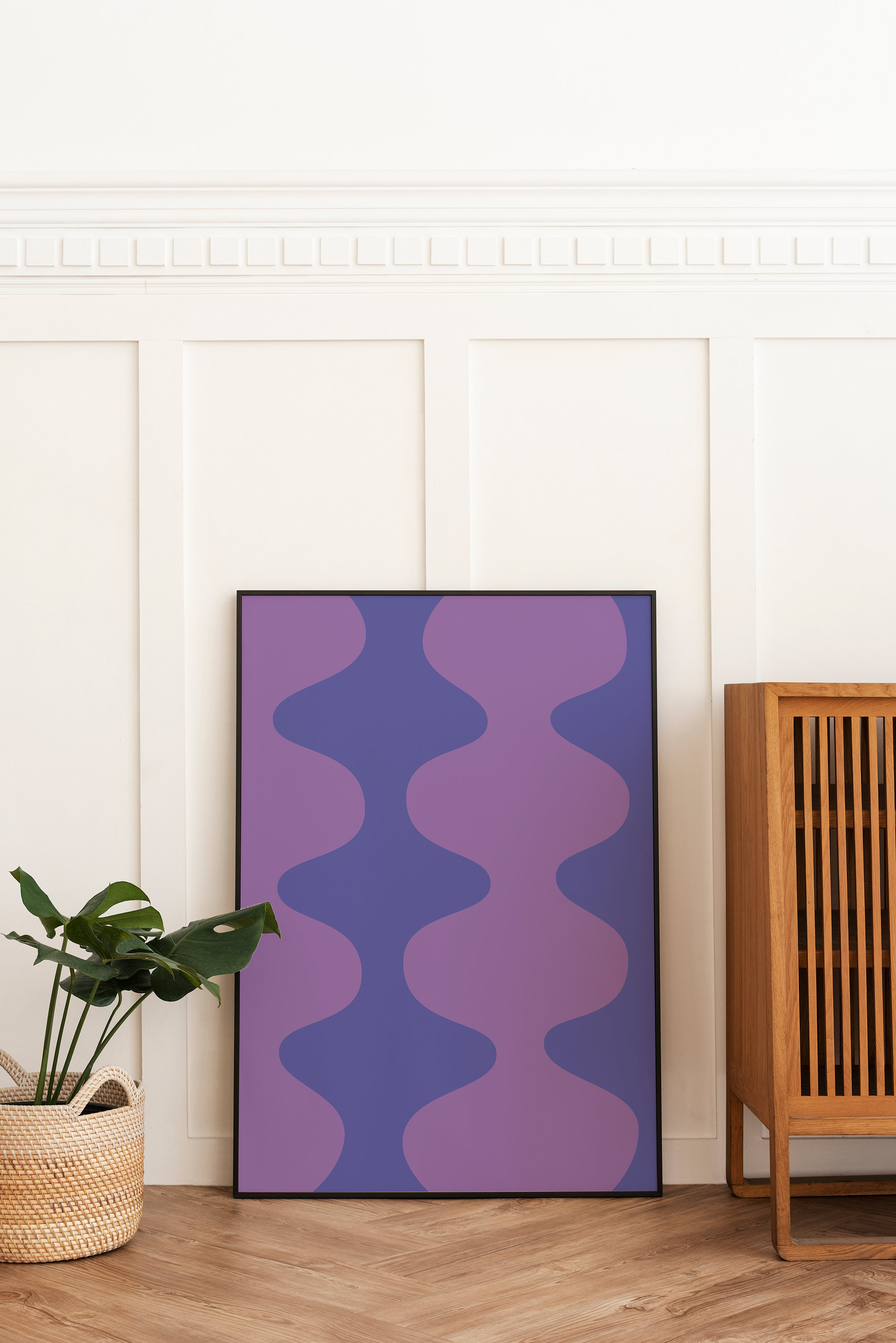 Blue Purple Abstract Print - Image 5