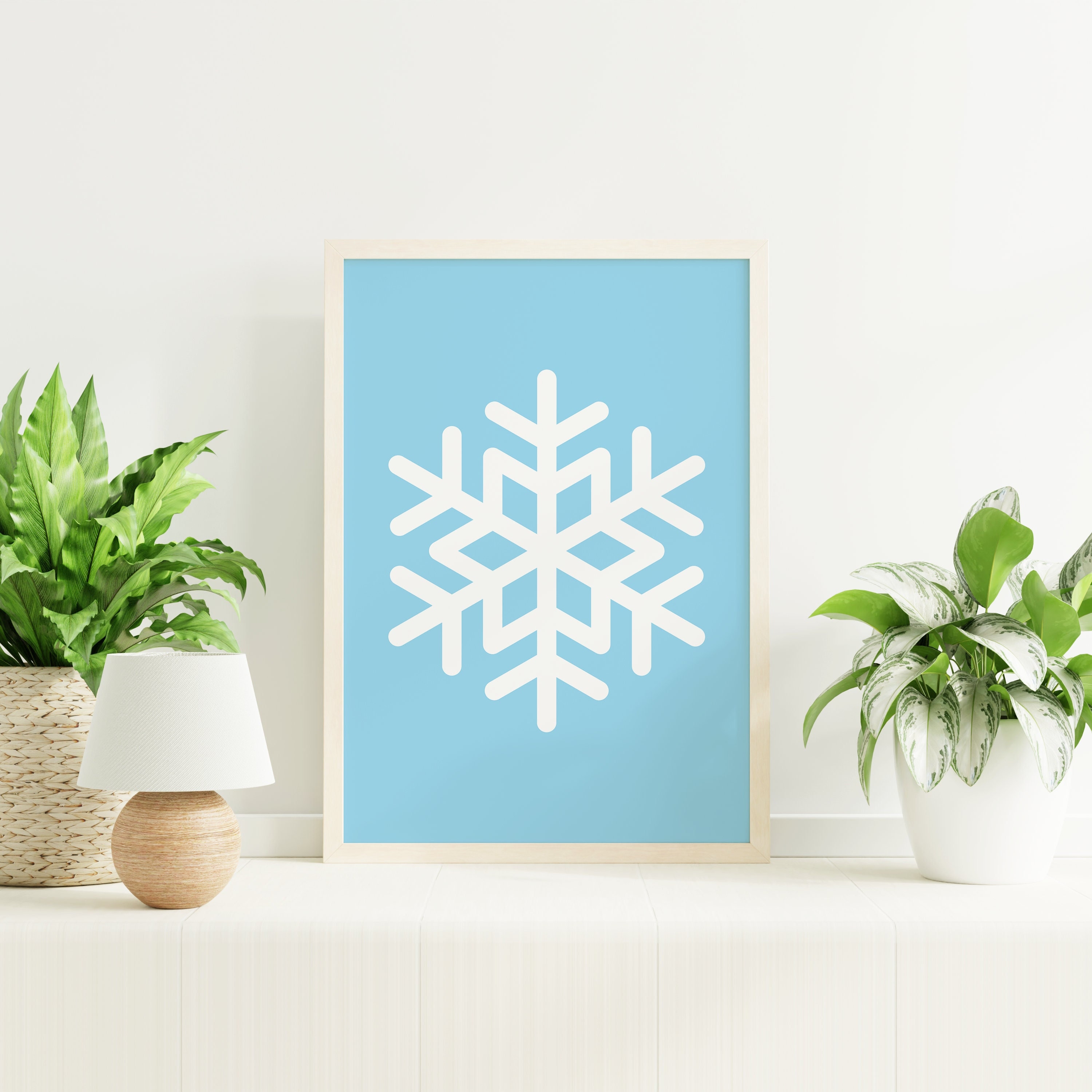 Blue Snowflake Print - Image 2
