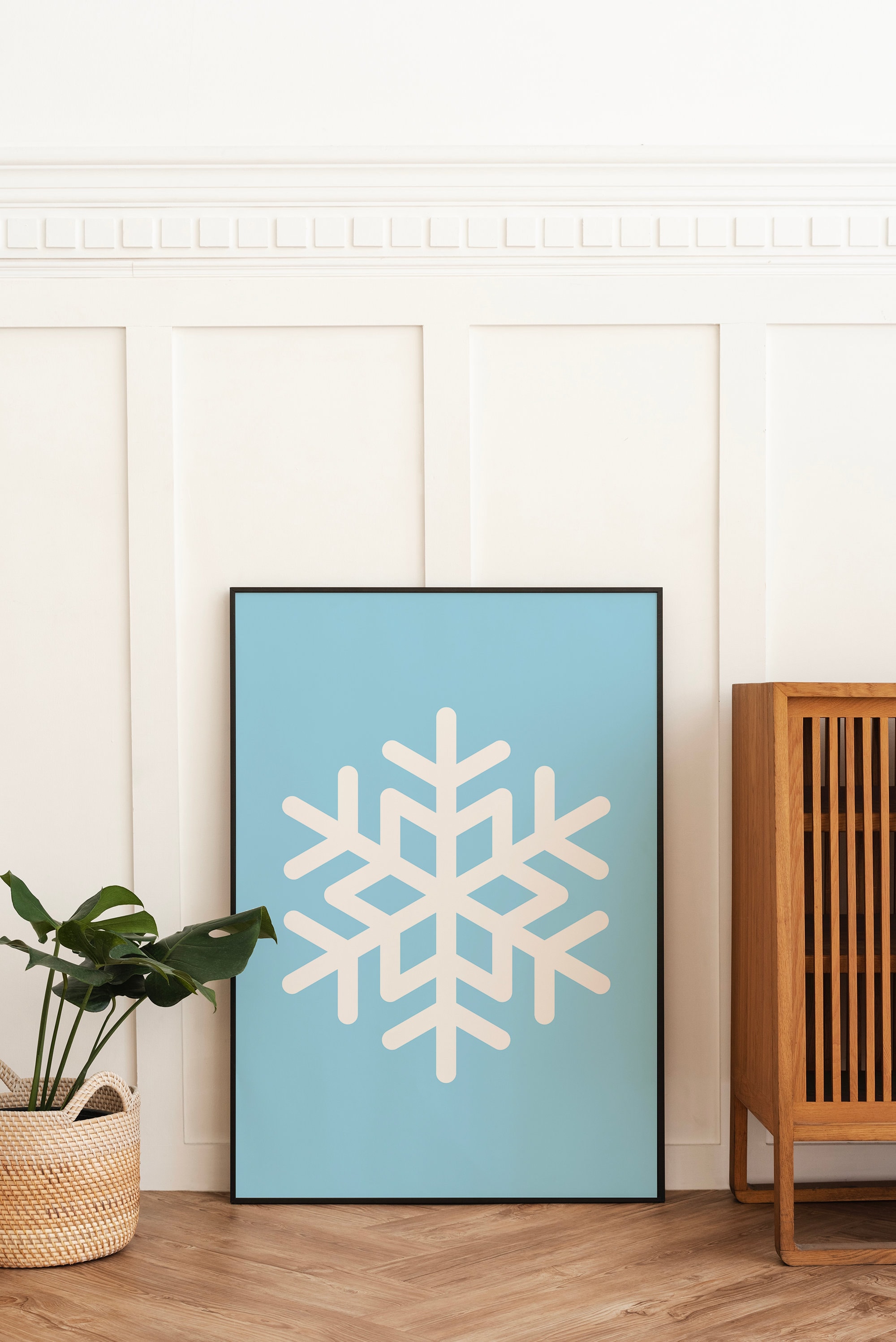 Blue Snowflake Print - Image 4