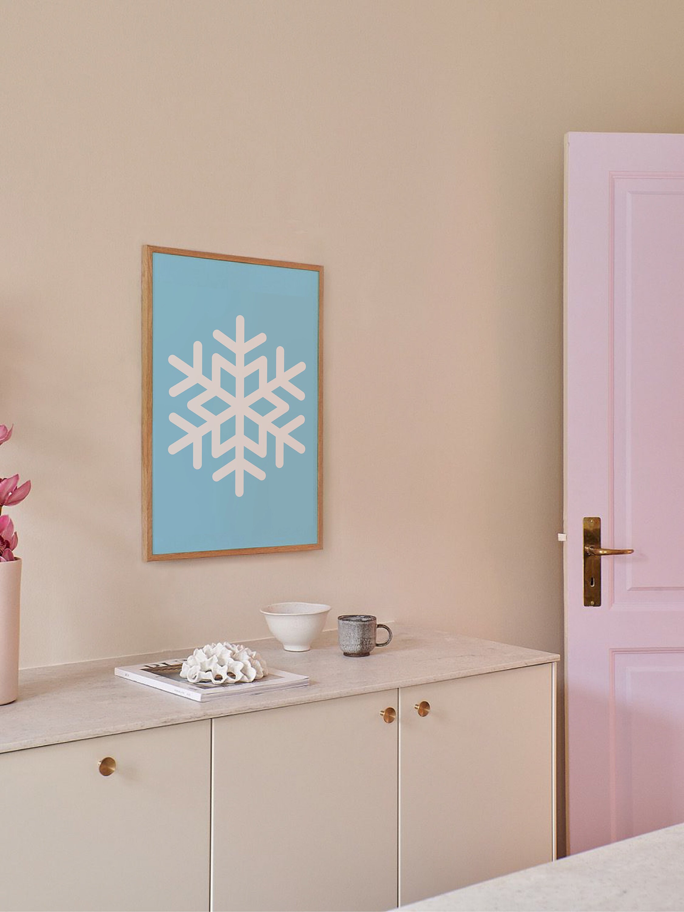 Blue Snowflake Print - Image 5