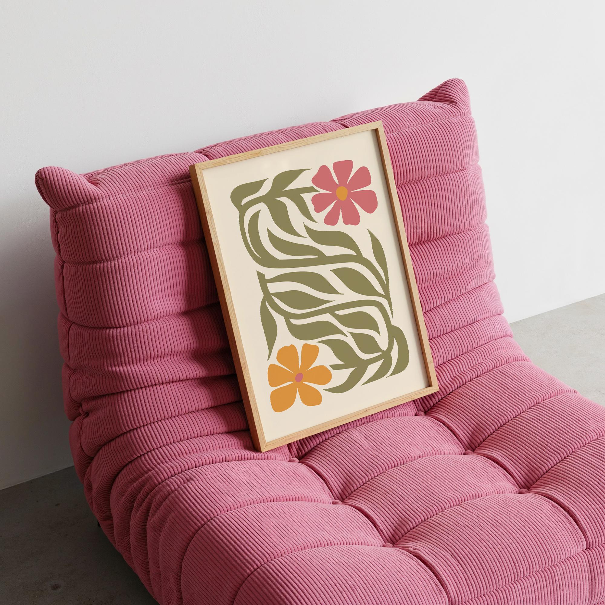 Boho Abstract Floral Print - Image 2