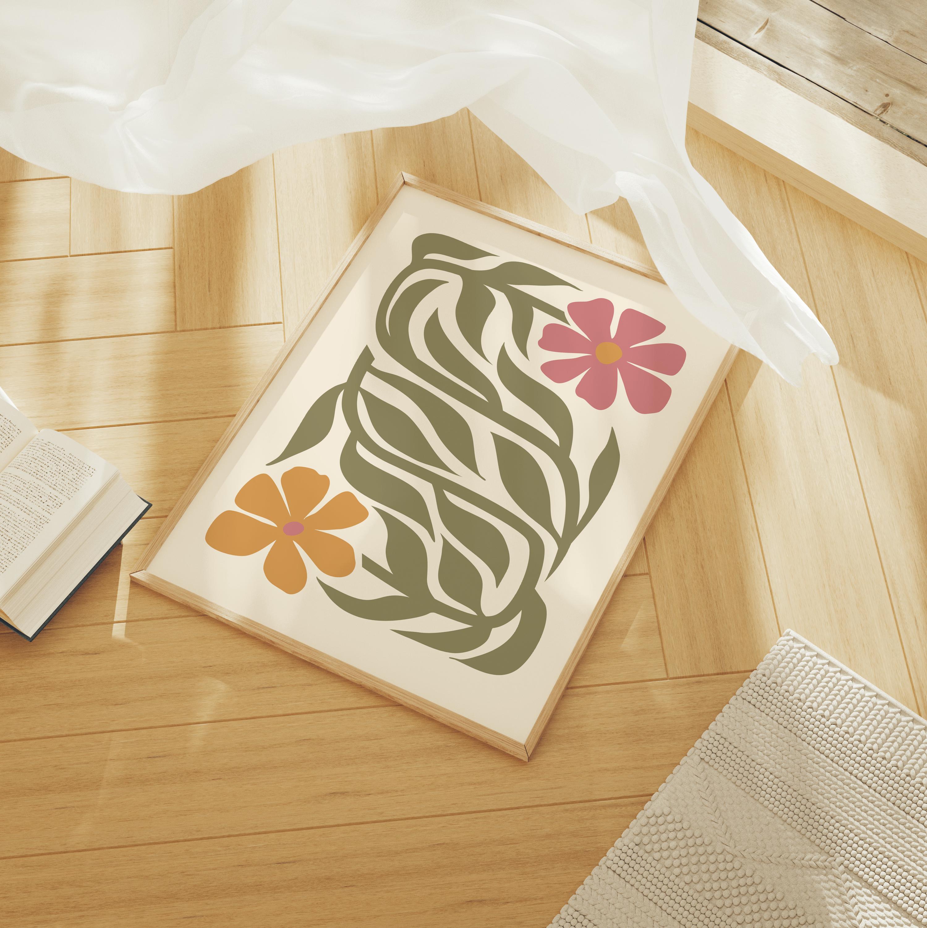 Boho Abstract Floral Print - Image 3