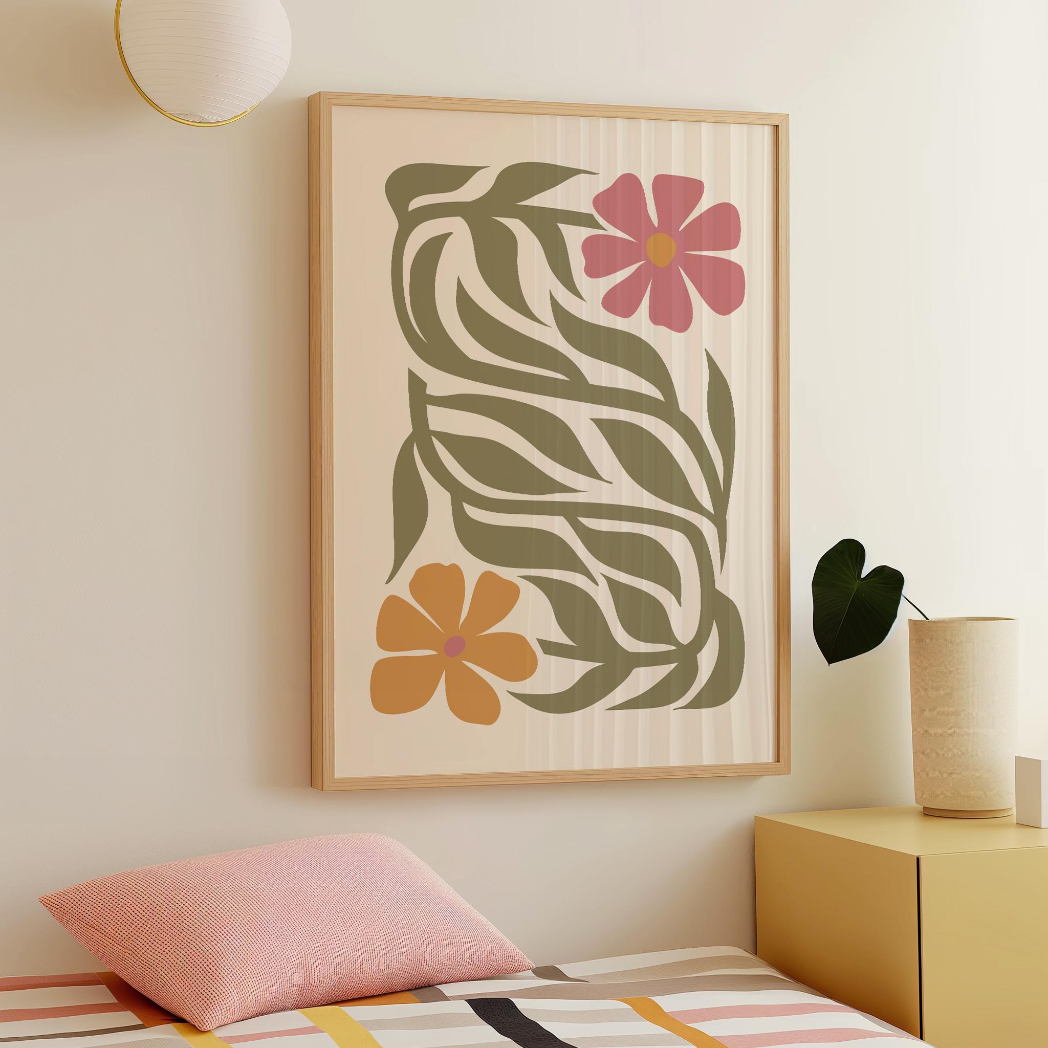 Boho Abstract Floral Print - Image 4