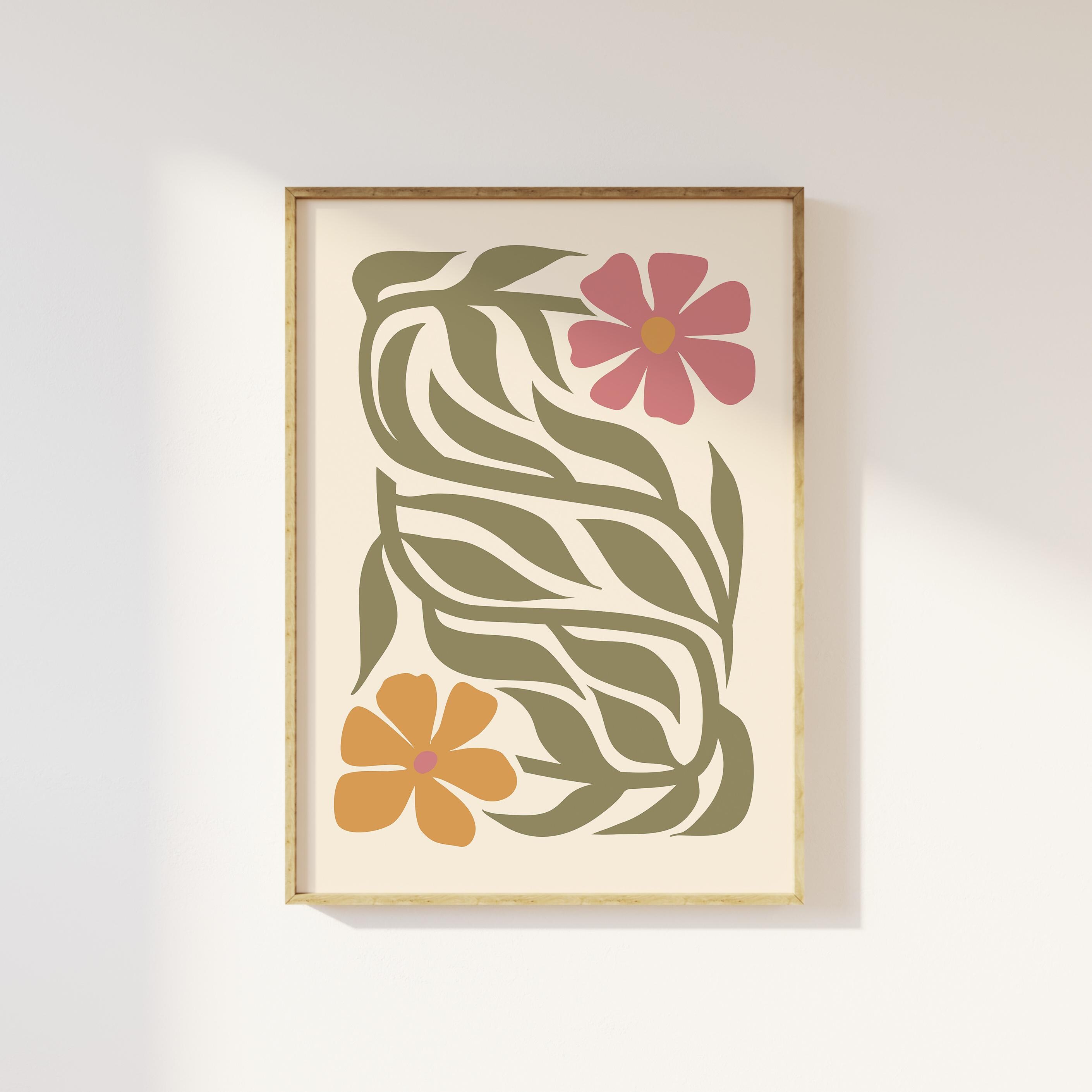 Boho Abstract Floral Print - Image 5