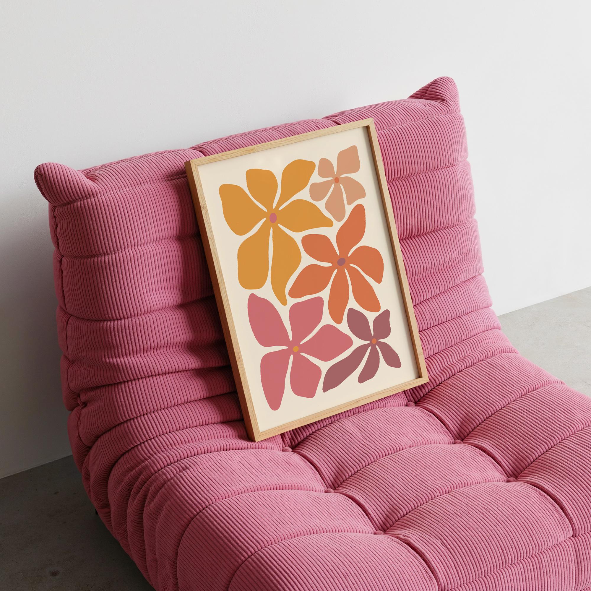 Boho Abstract Floral Print - Image 3