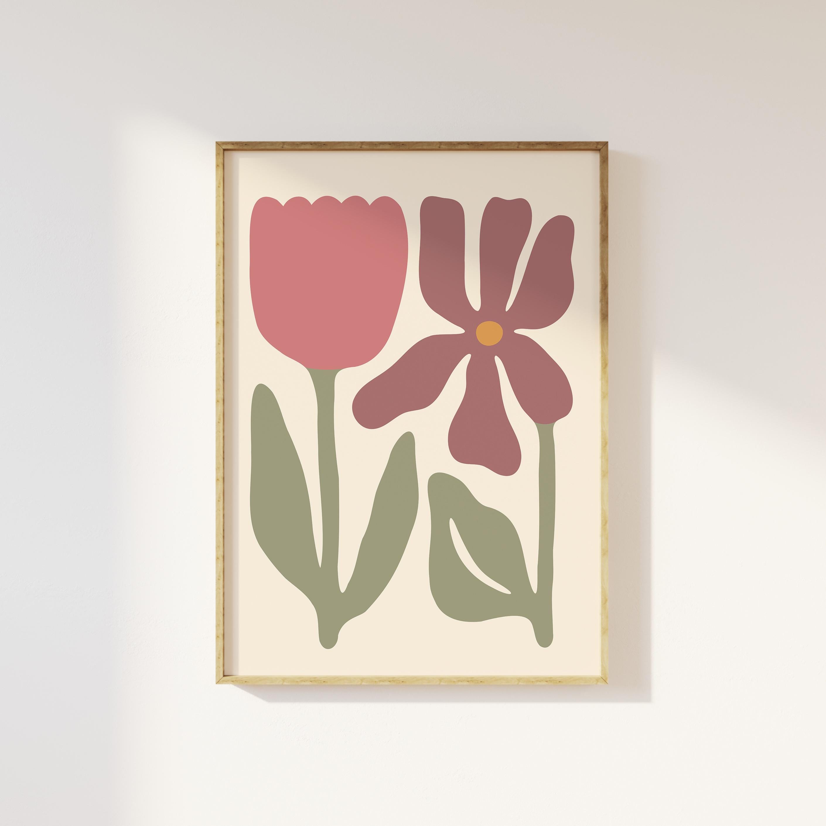 Boho Abstract Floral Print - Image 2