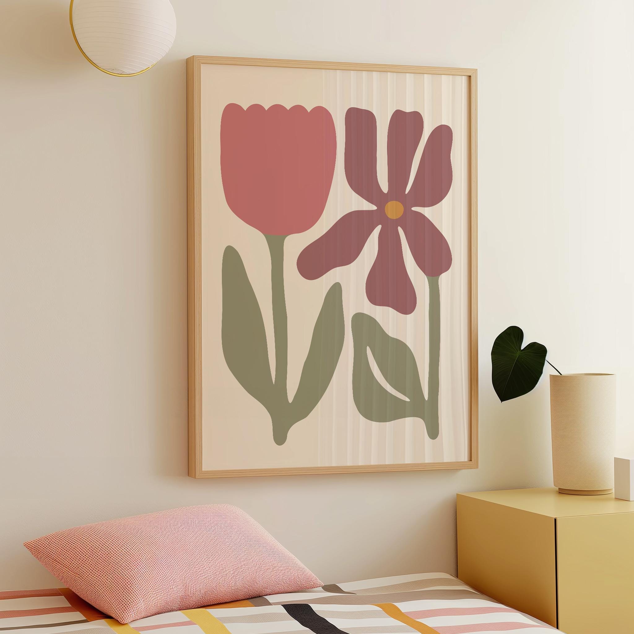 Boho Abstract Floral Print - Image 3