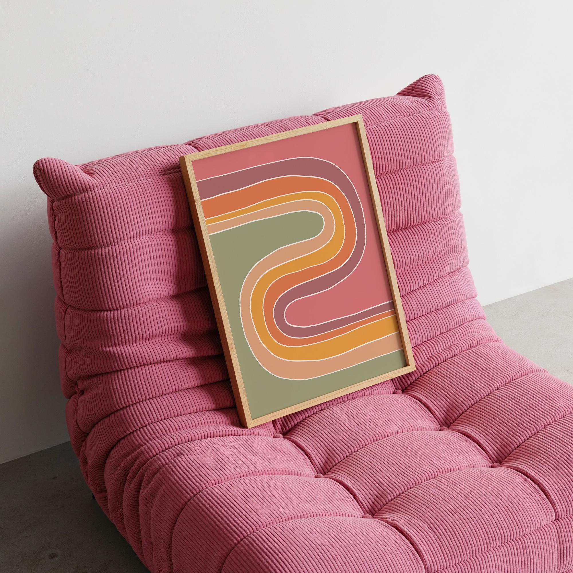 Boho Abstract Wave Print - Image 2