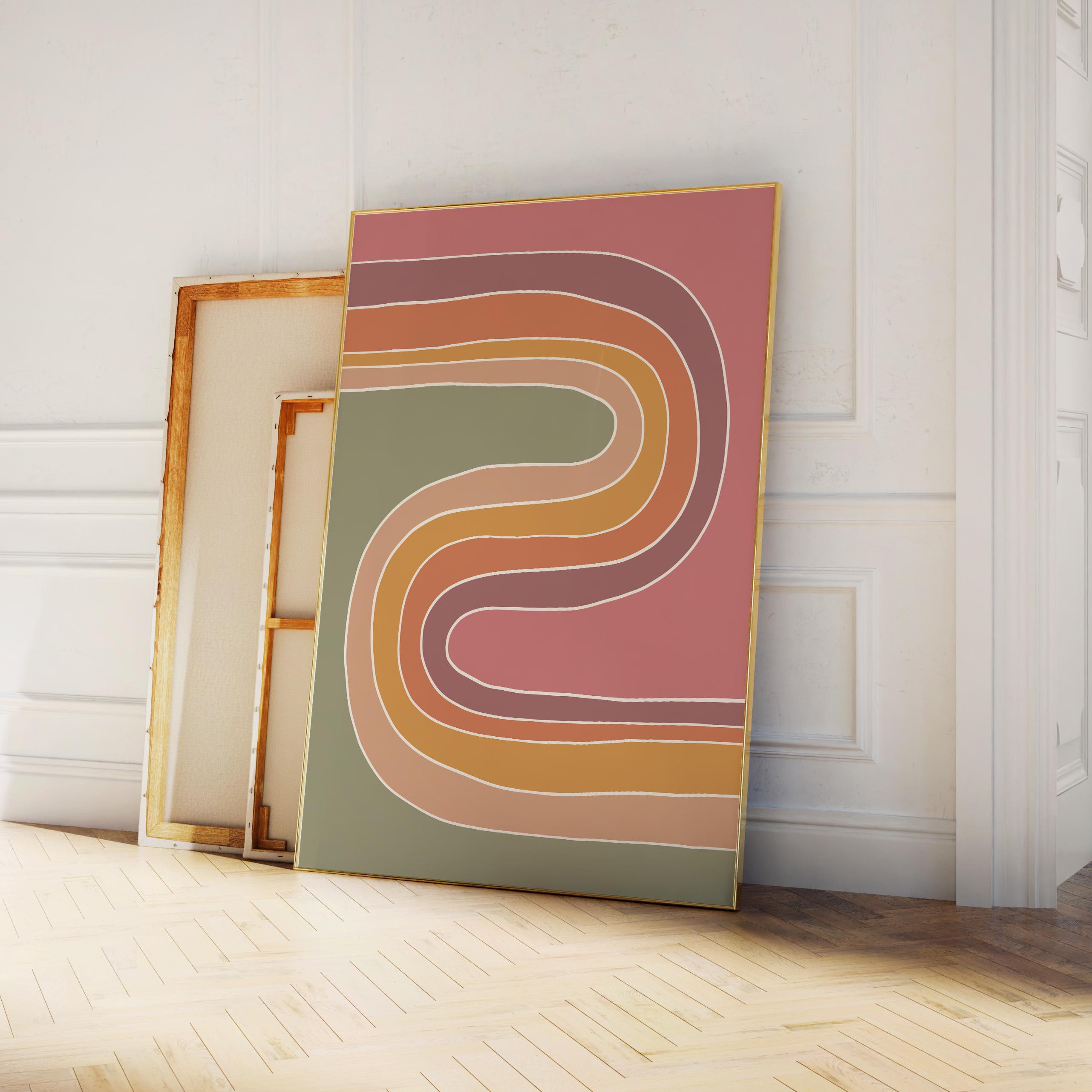 Boho Abstract Wave Print - Image 5