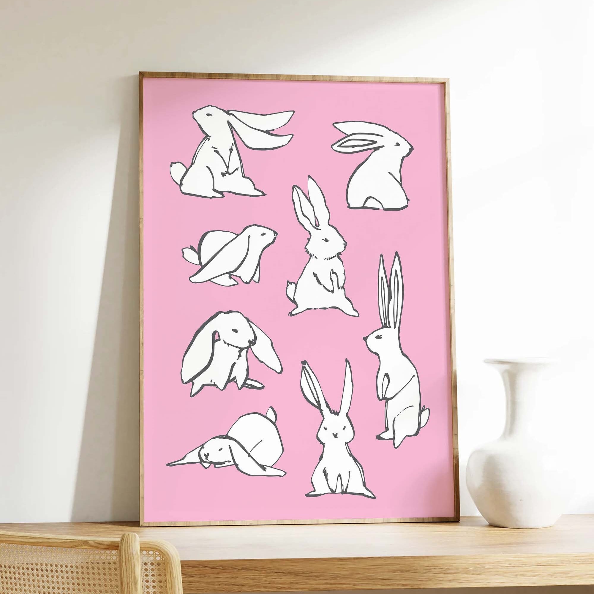 Bunnies Sketch Print