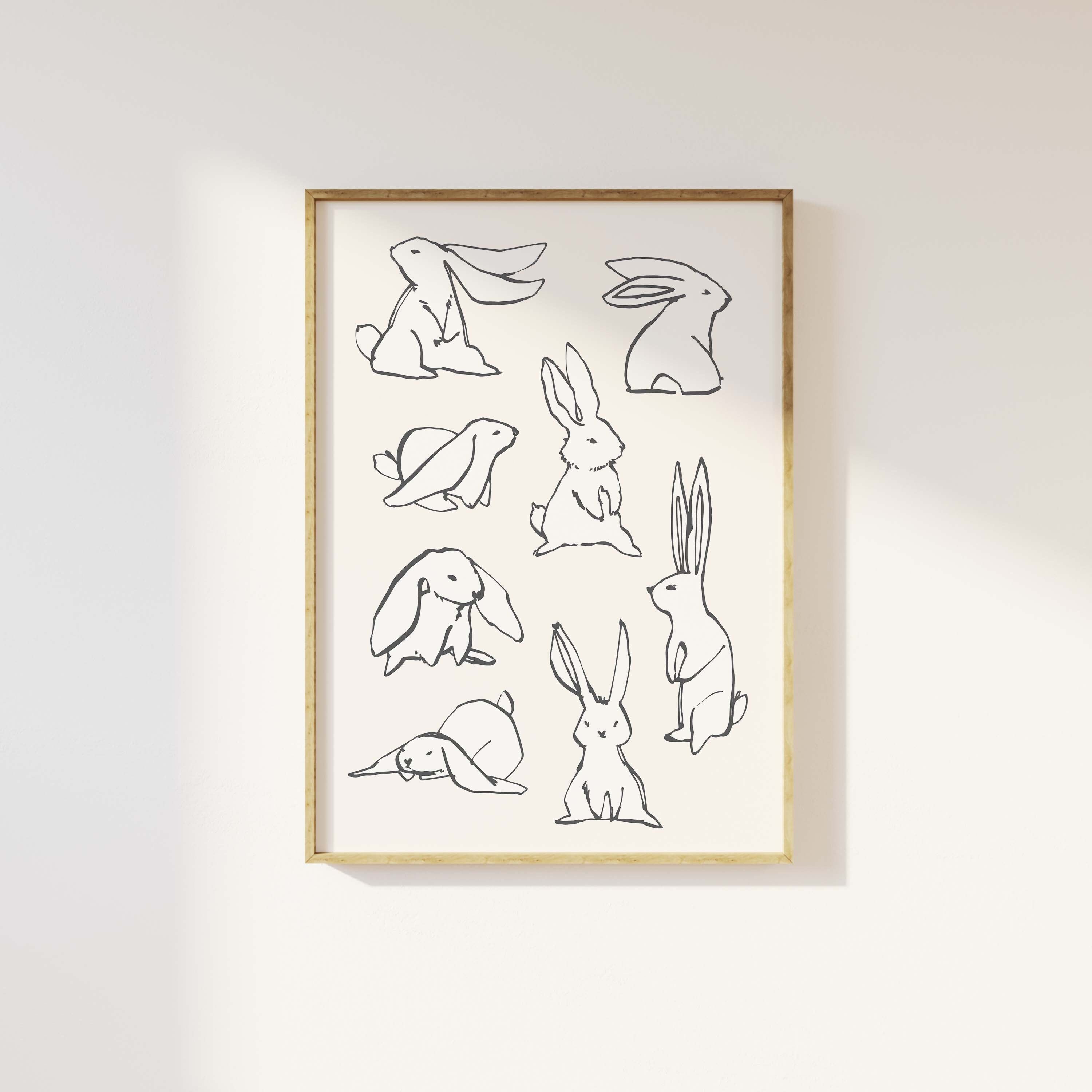 Bunnies Sketch Print