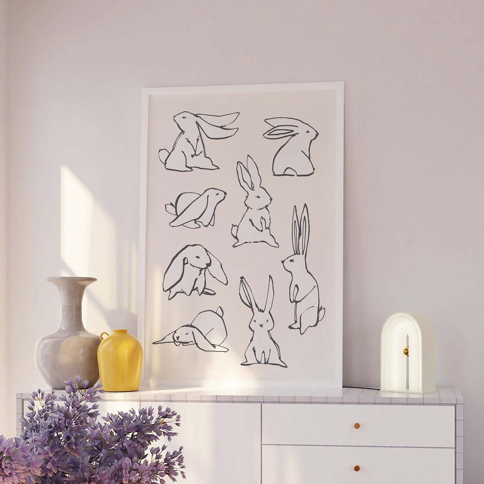 Bunnies Sketch Print - Image 4