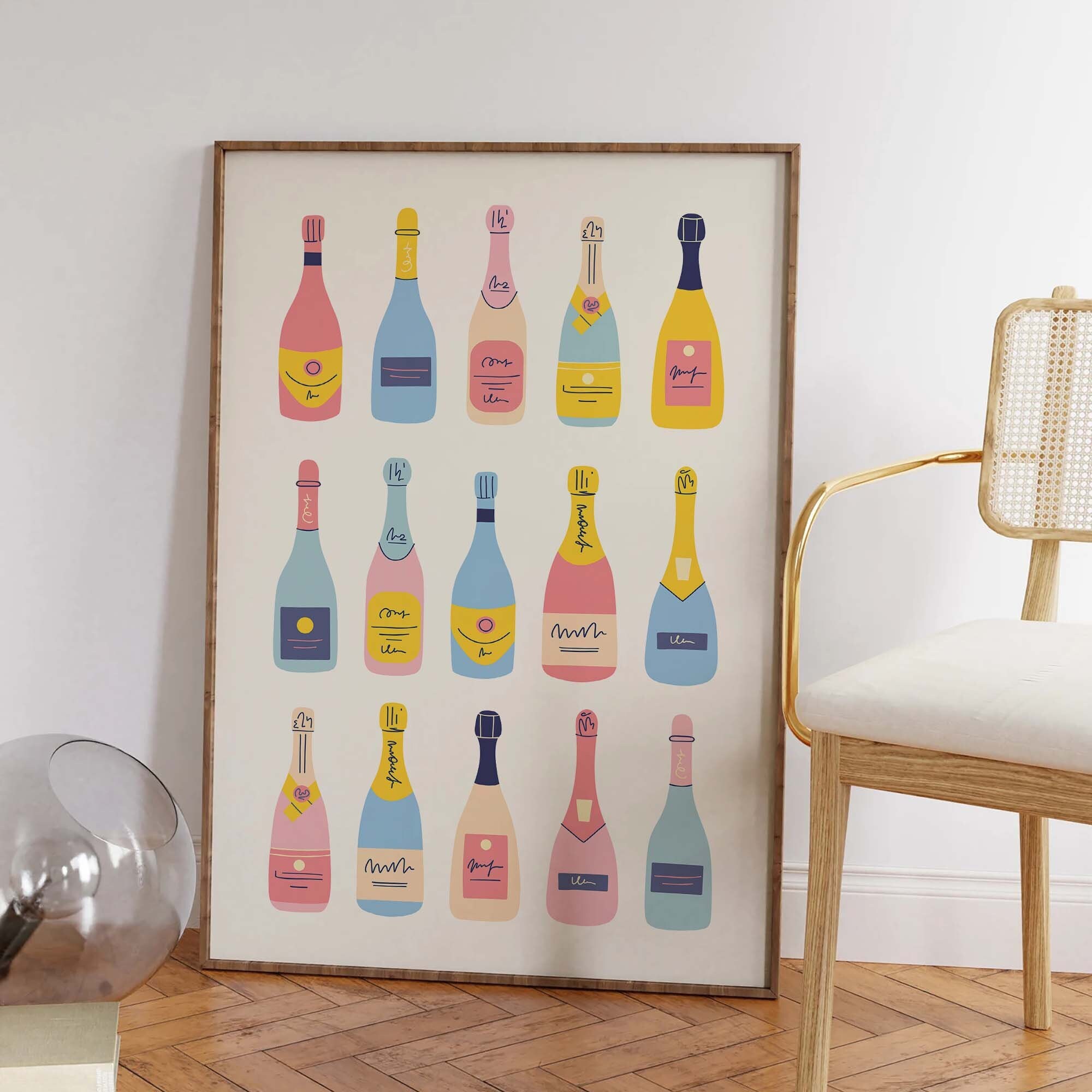 Champagne Bottles Print - Image 3