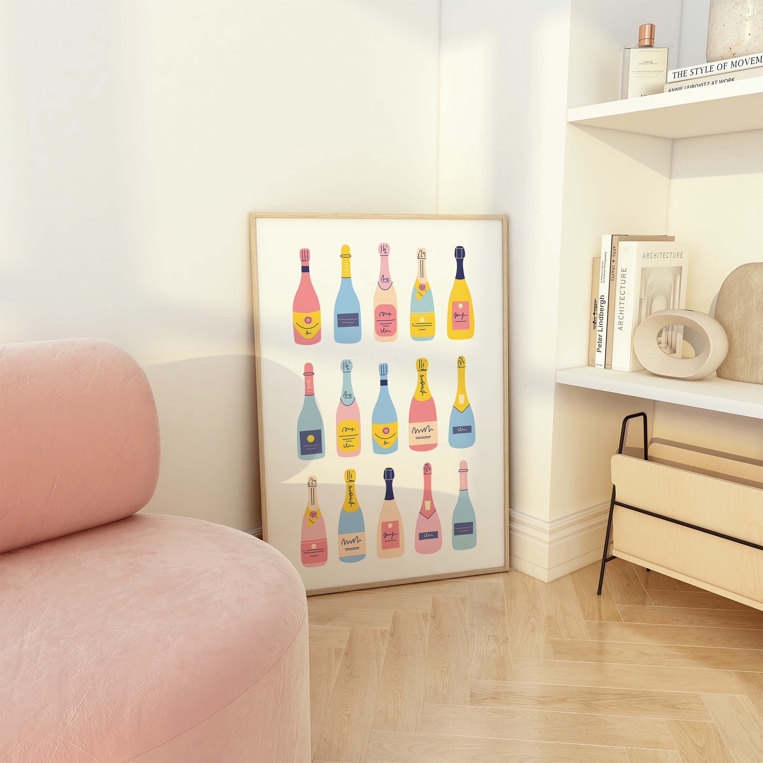 Champagne Bottles Print - Image 4