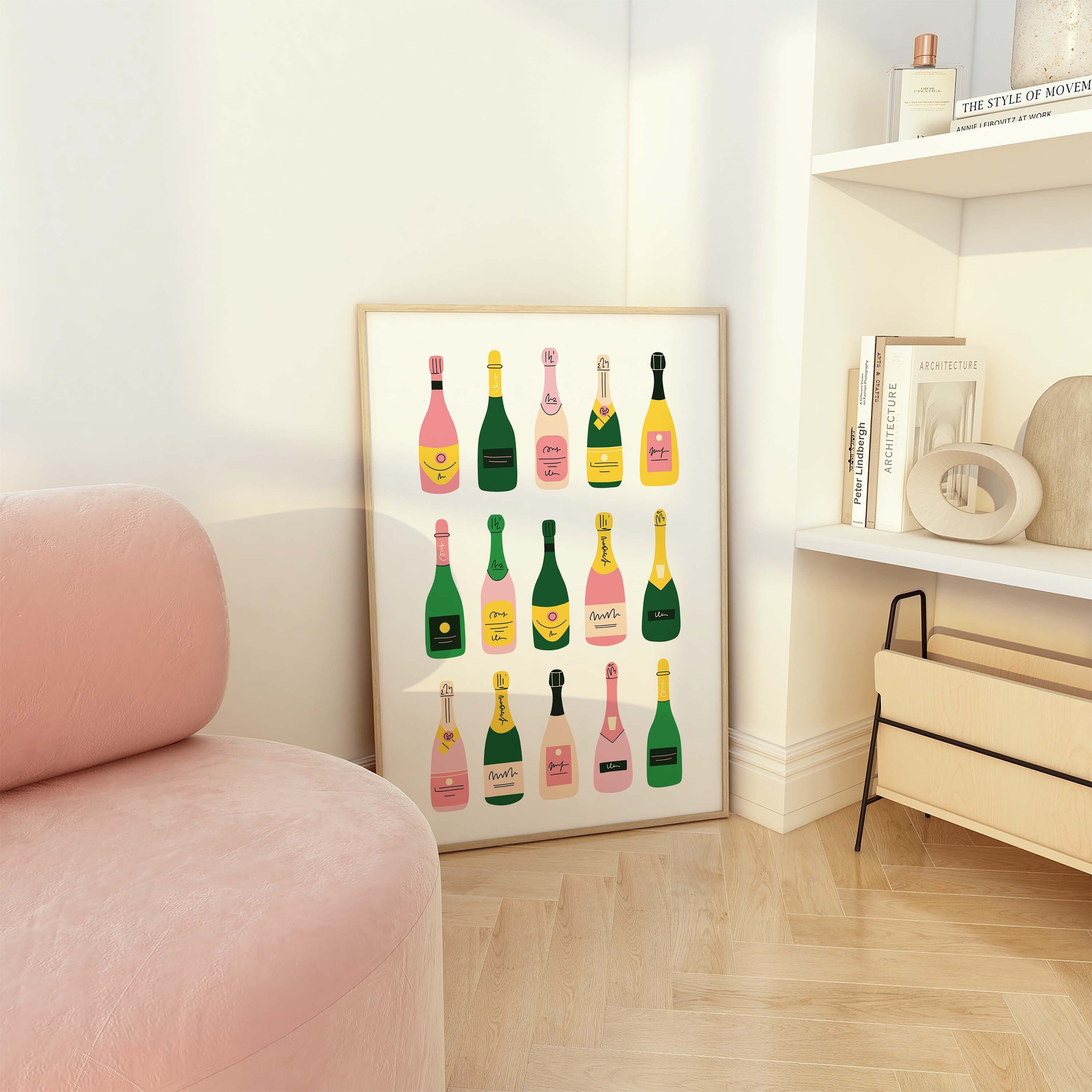 Champagne Bottles Print - Image 3