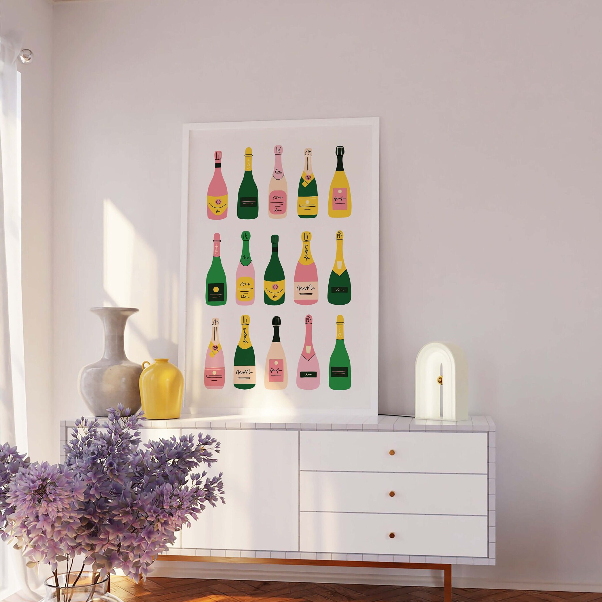 Champagne Bottles Print - Image 5
