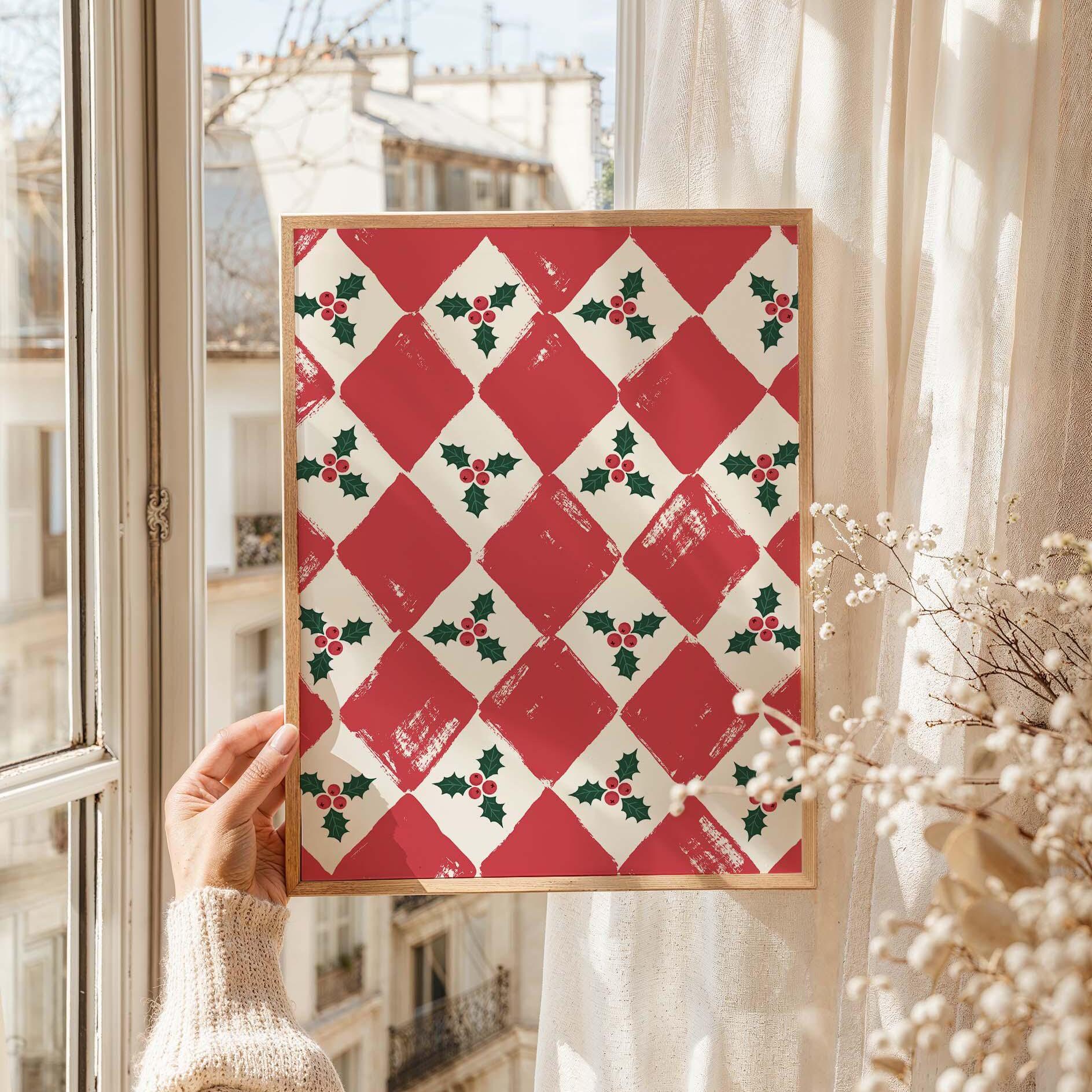 Checkered Christmas Print - Image 2