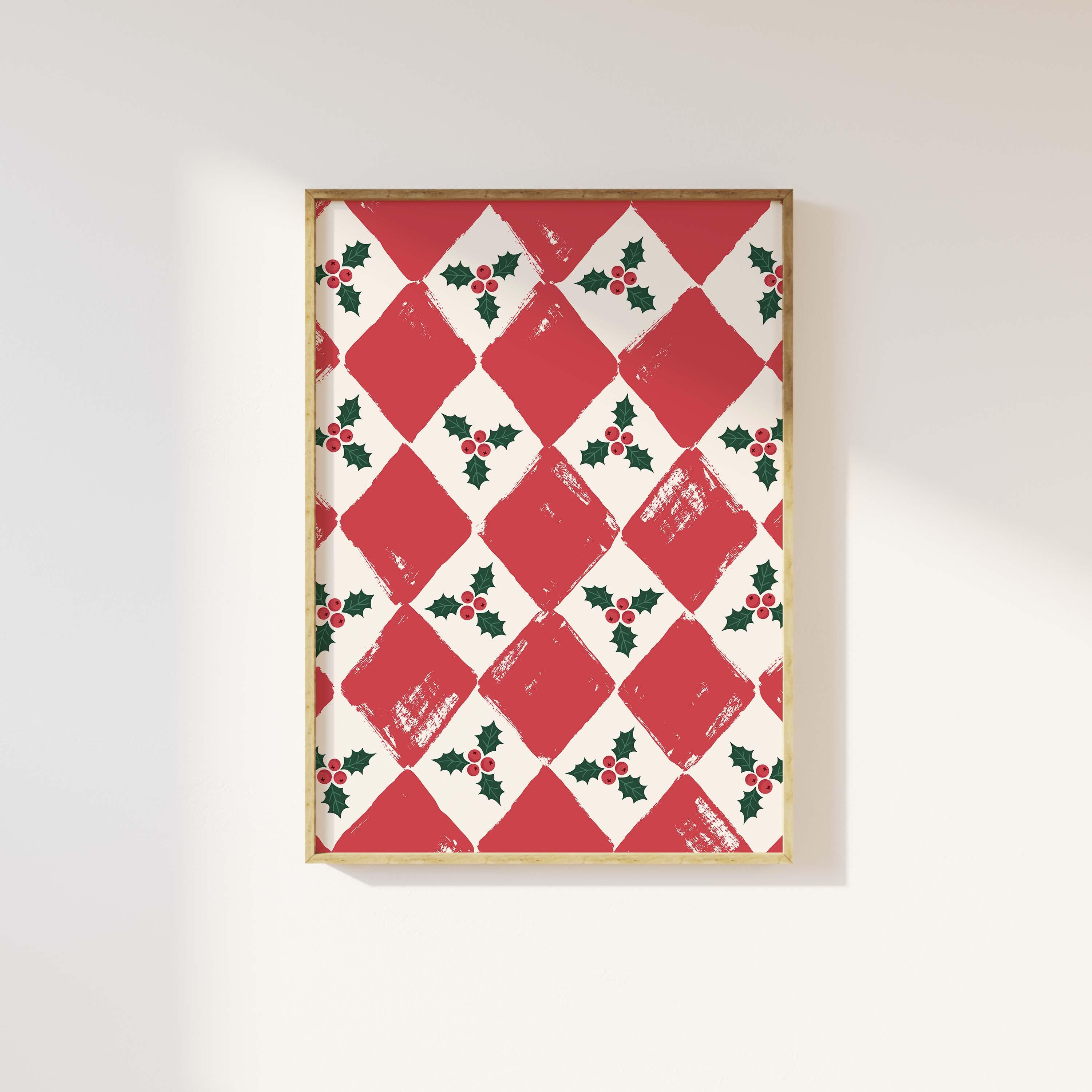Checkered Christmas Print - Image 3
