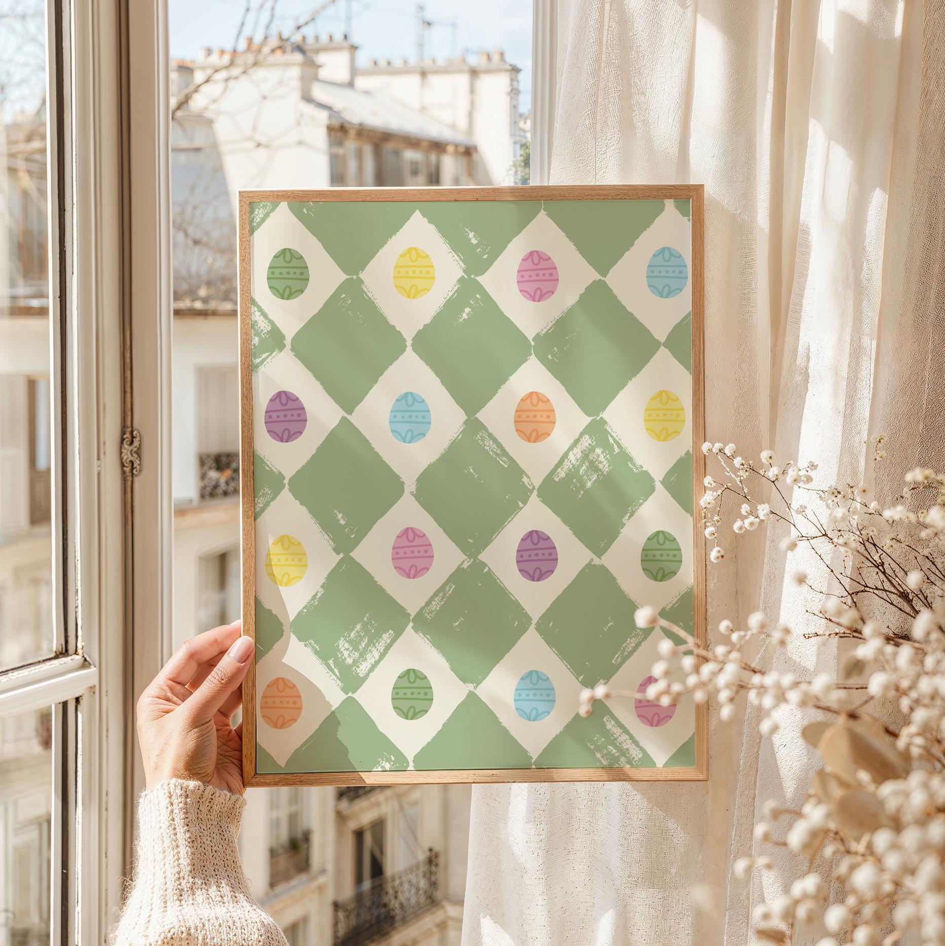 Checkered Easter Eggs Print - Image 2