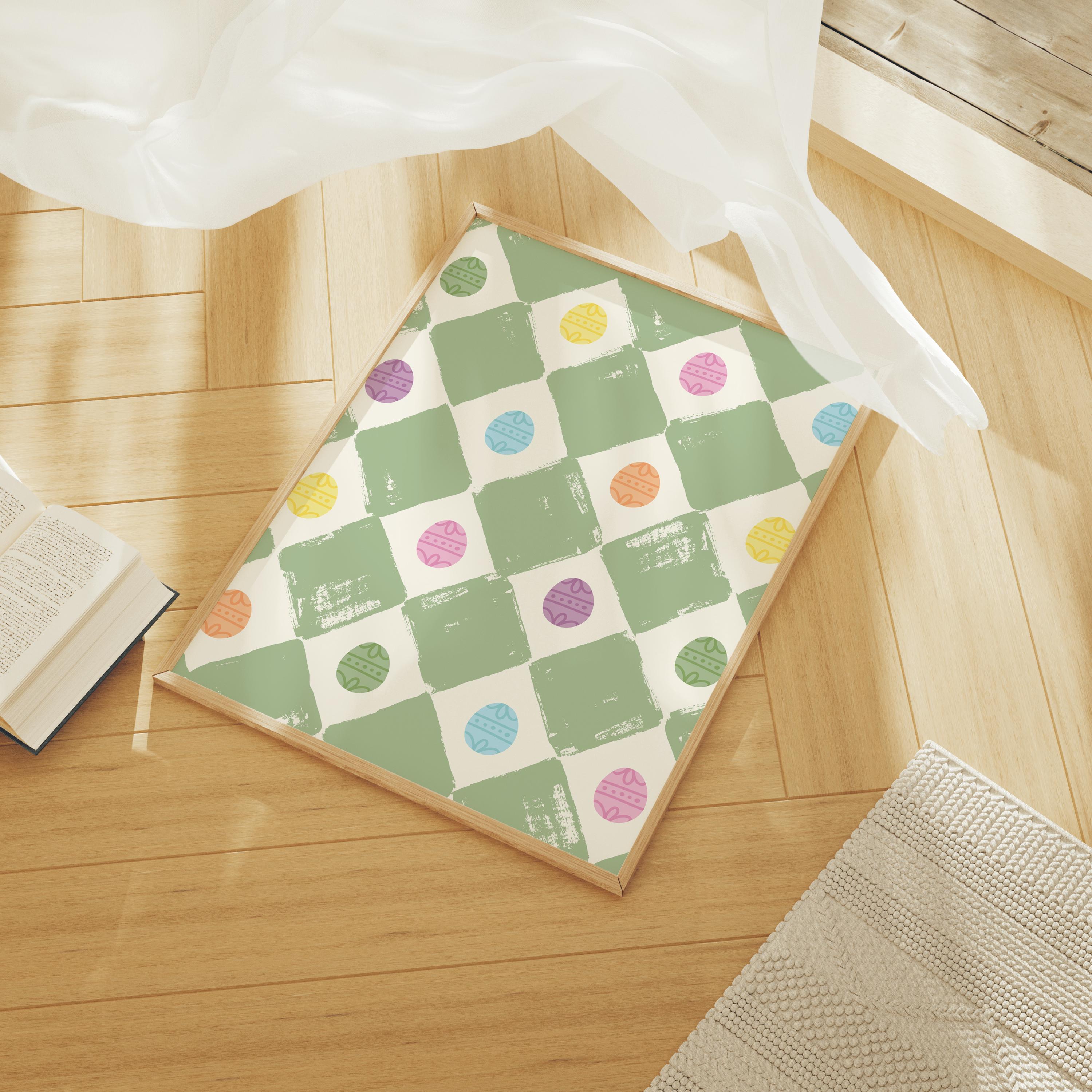 Checkered Easter Eggs Print - Image 3