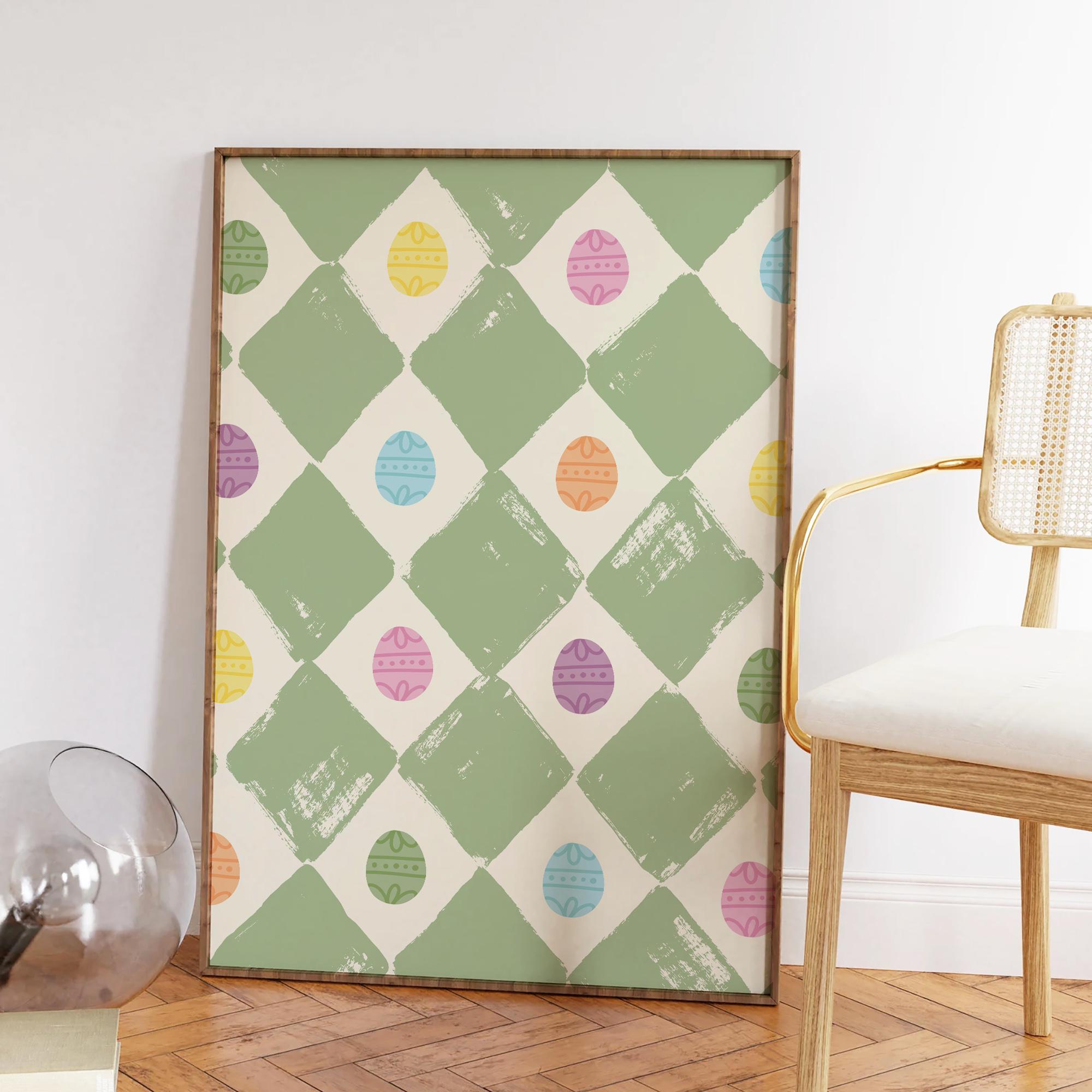 Checkered Easter Eggs Print - Image 5