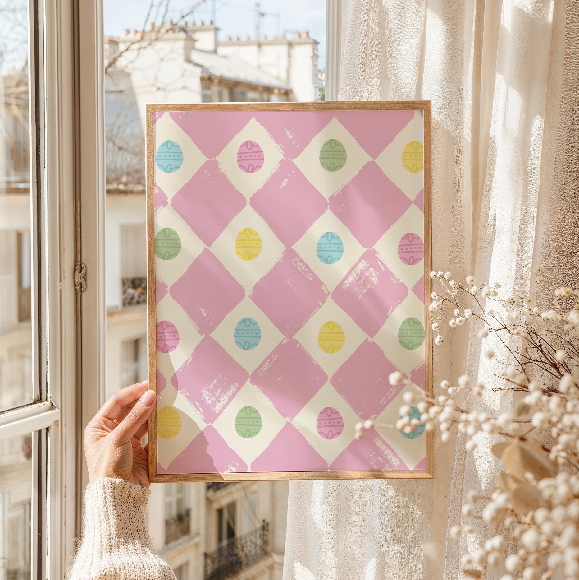 Checkered Easter Eggs Print - Image 2
