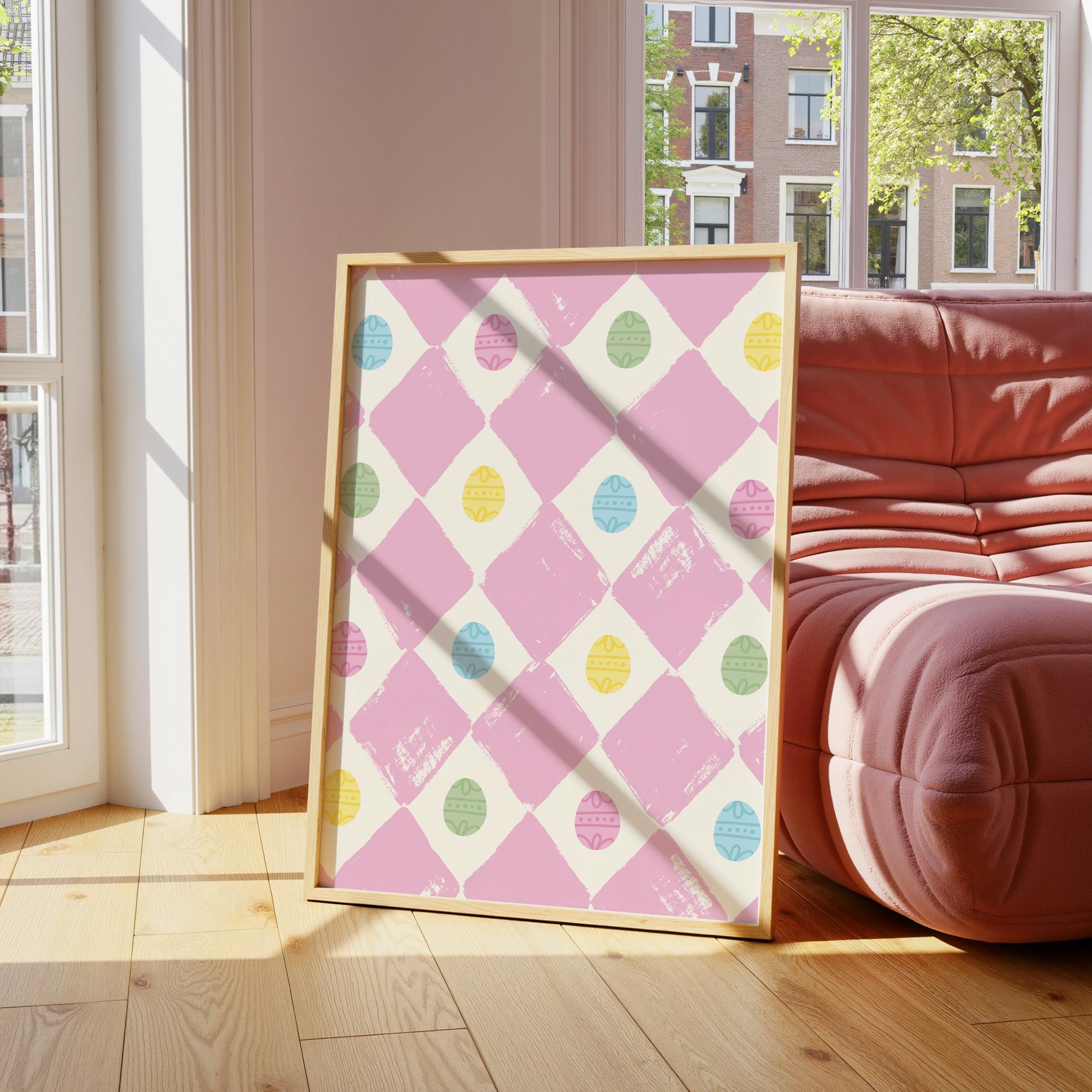Checkered Easter Eggs Print - Image 3