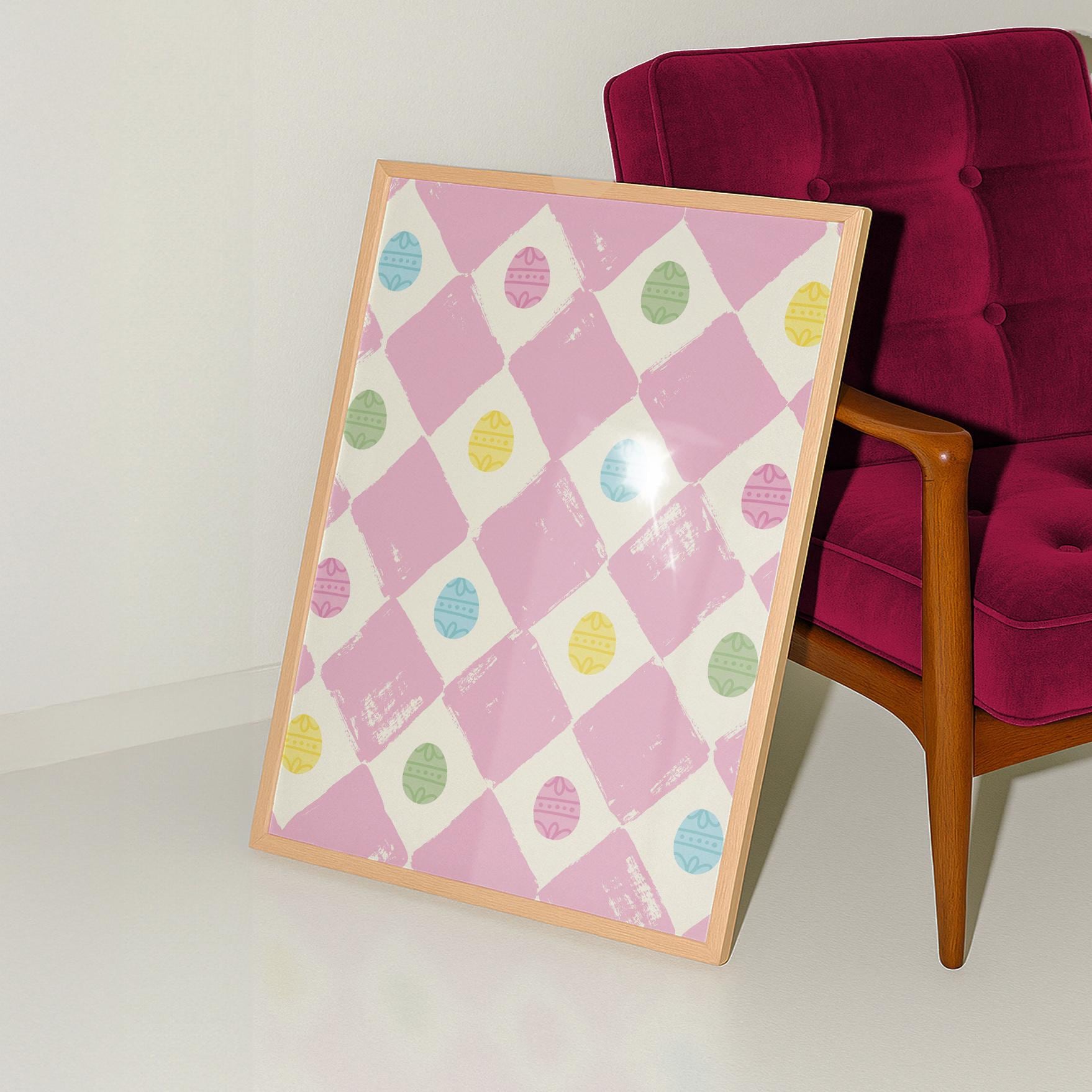 Checkered Easter Eggs Print - Image 4