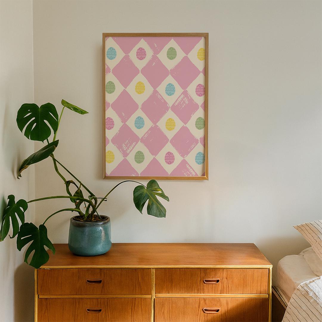 Checkered Easter Eggs Print - Image 5