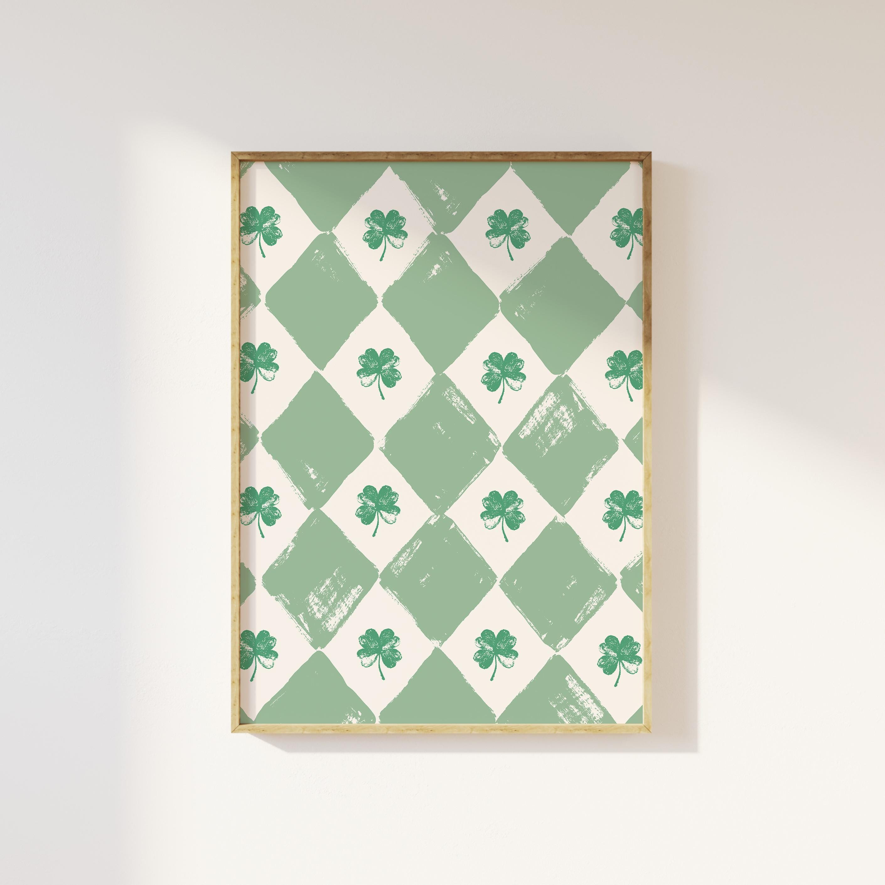 Checkered Shamrock Print - Image 2