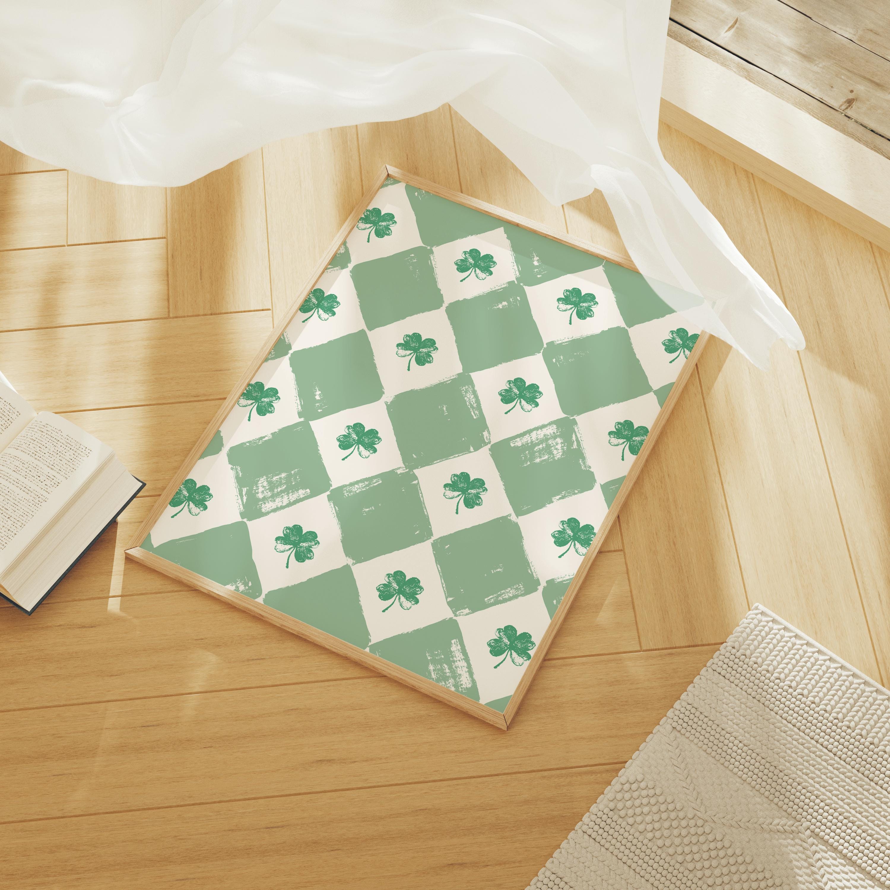 Checkered Shamrock Print - Image 3