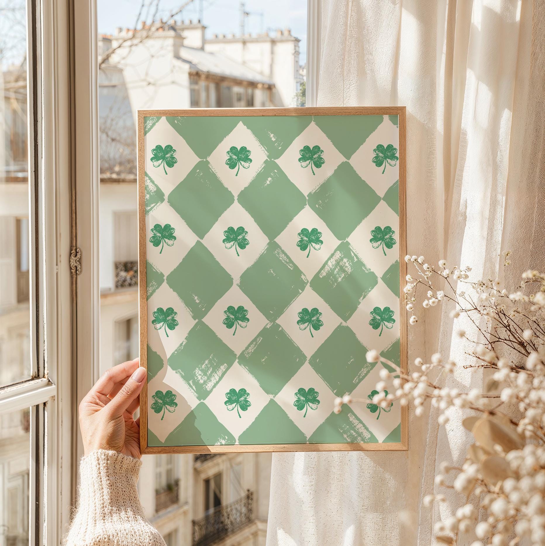 Checkered Shamrock Print - Image 4