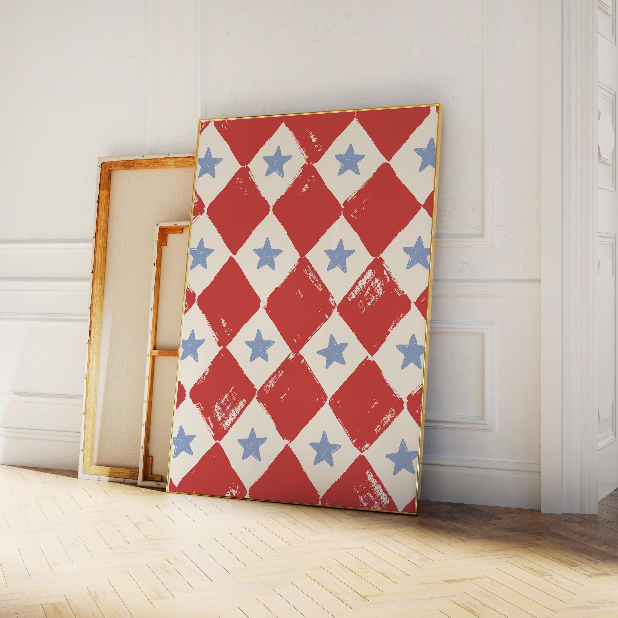 Checkered Stars Print - Image 3