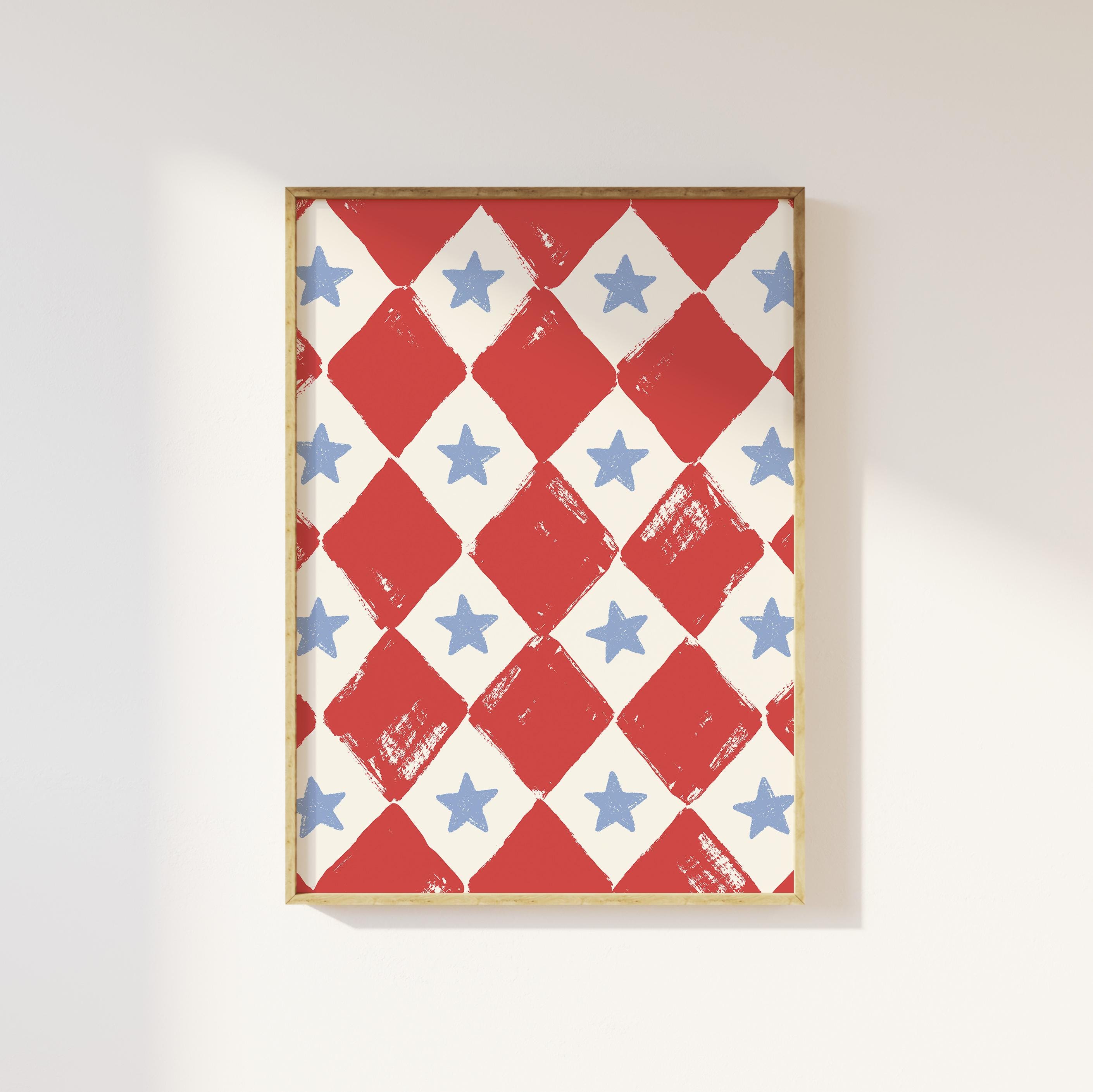 Checkered Stars Print - Image 4