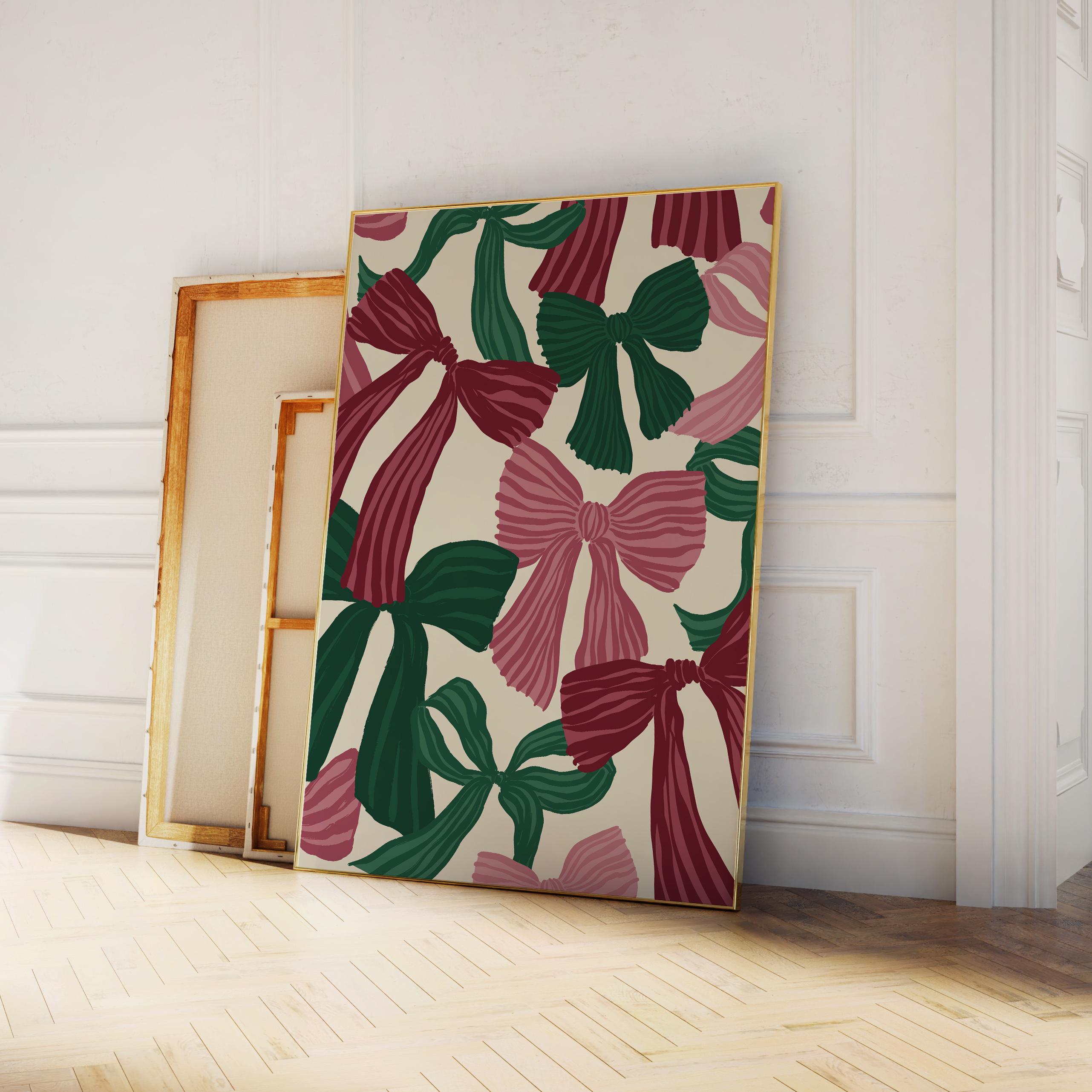 Christmas Bow Pattern Print - Image 2