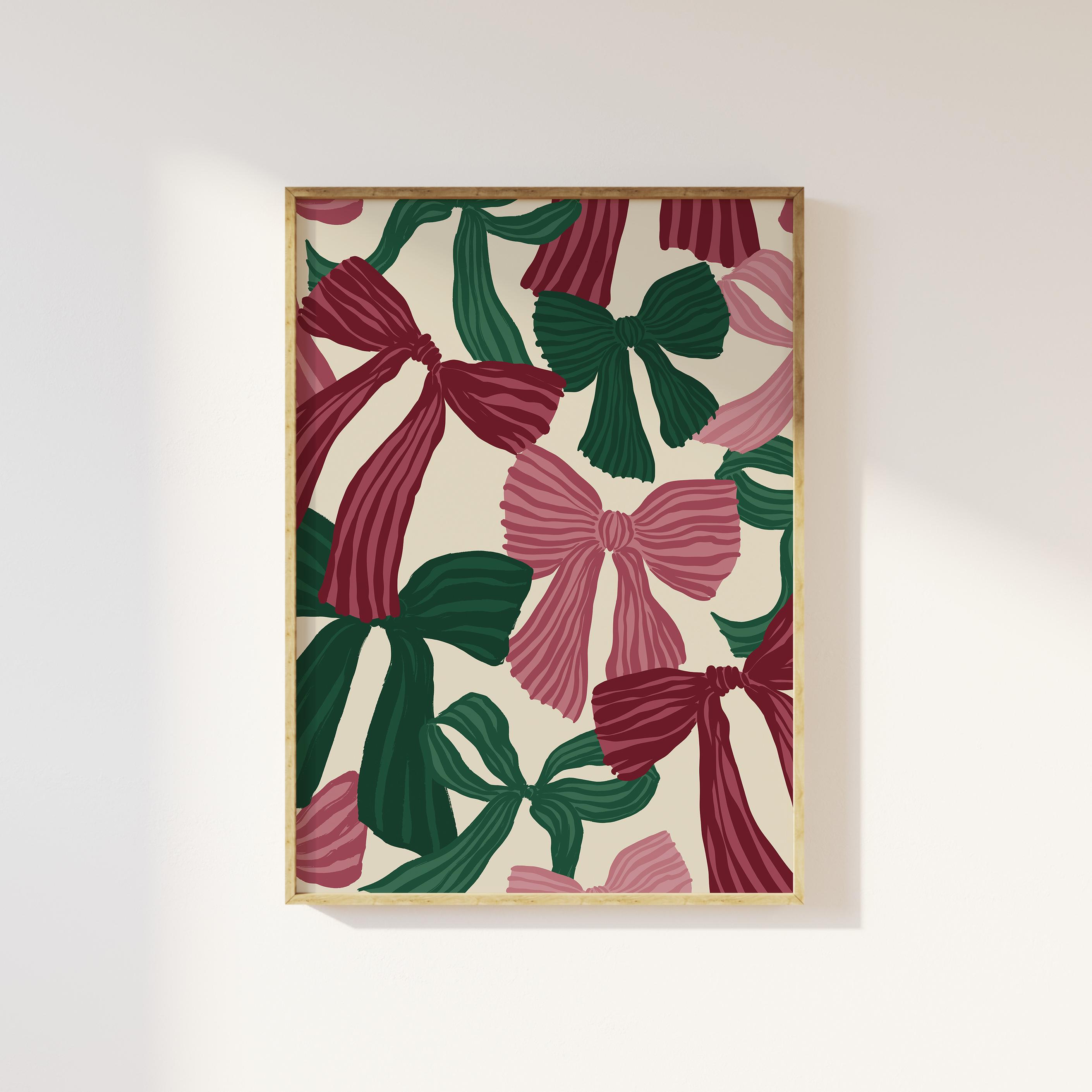 Christmas Bow Pattern Print - Image 3