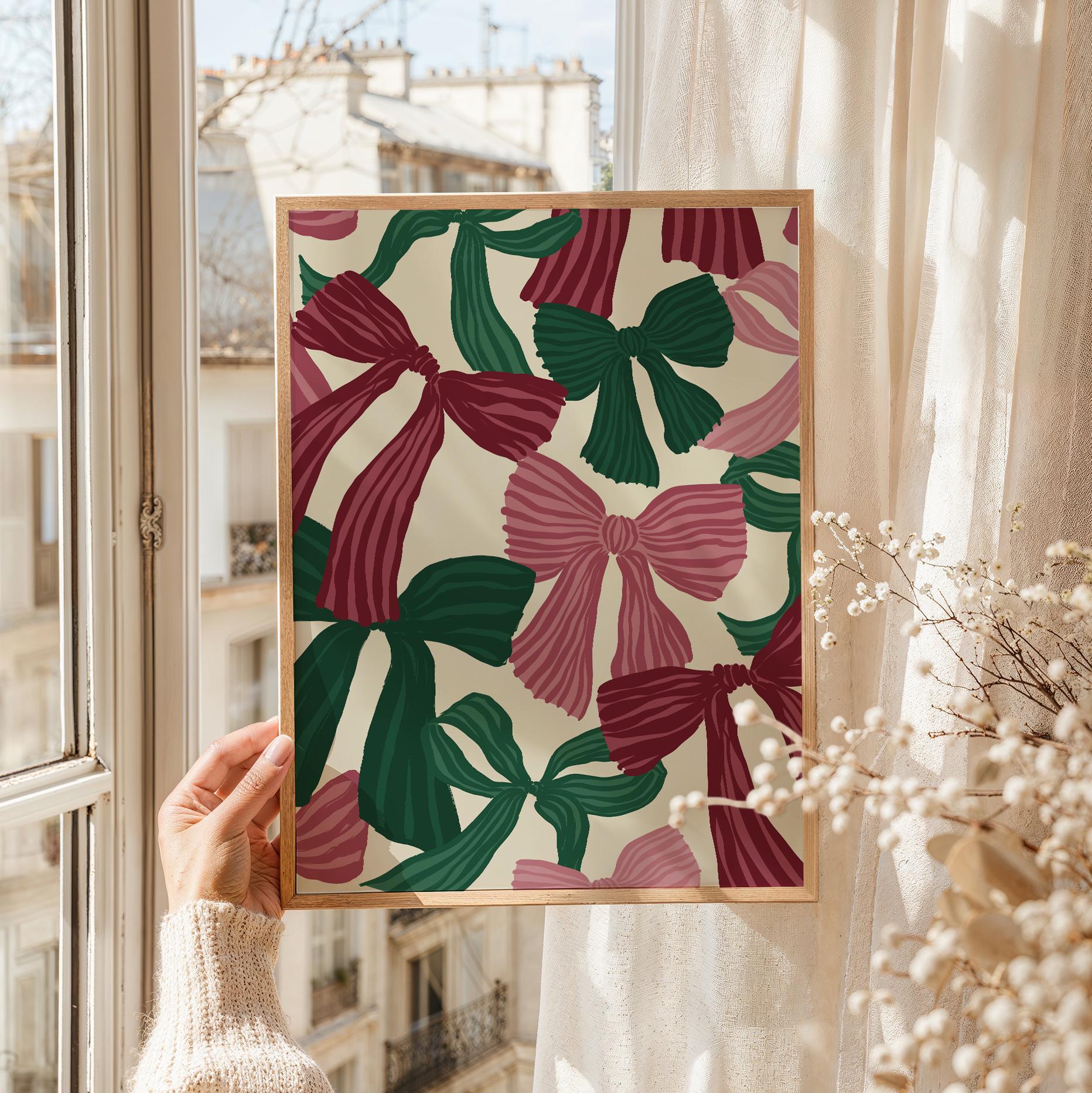 Christmas Bow Pattern Print - Image 5