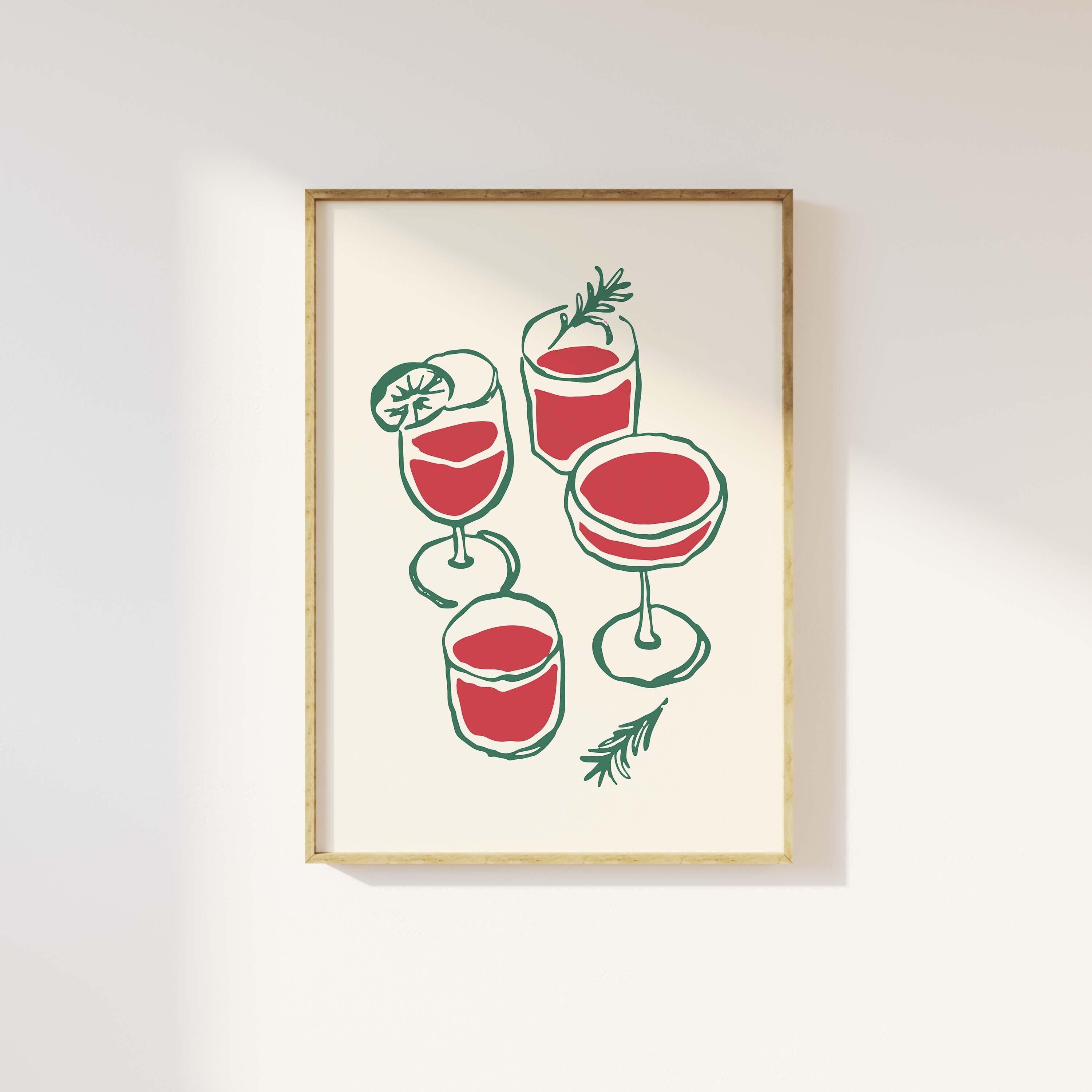 Christmas Cocktails Print - Image 2