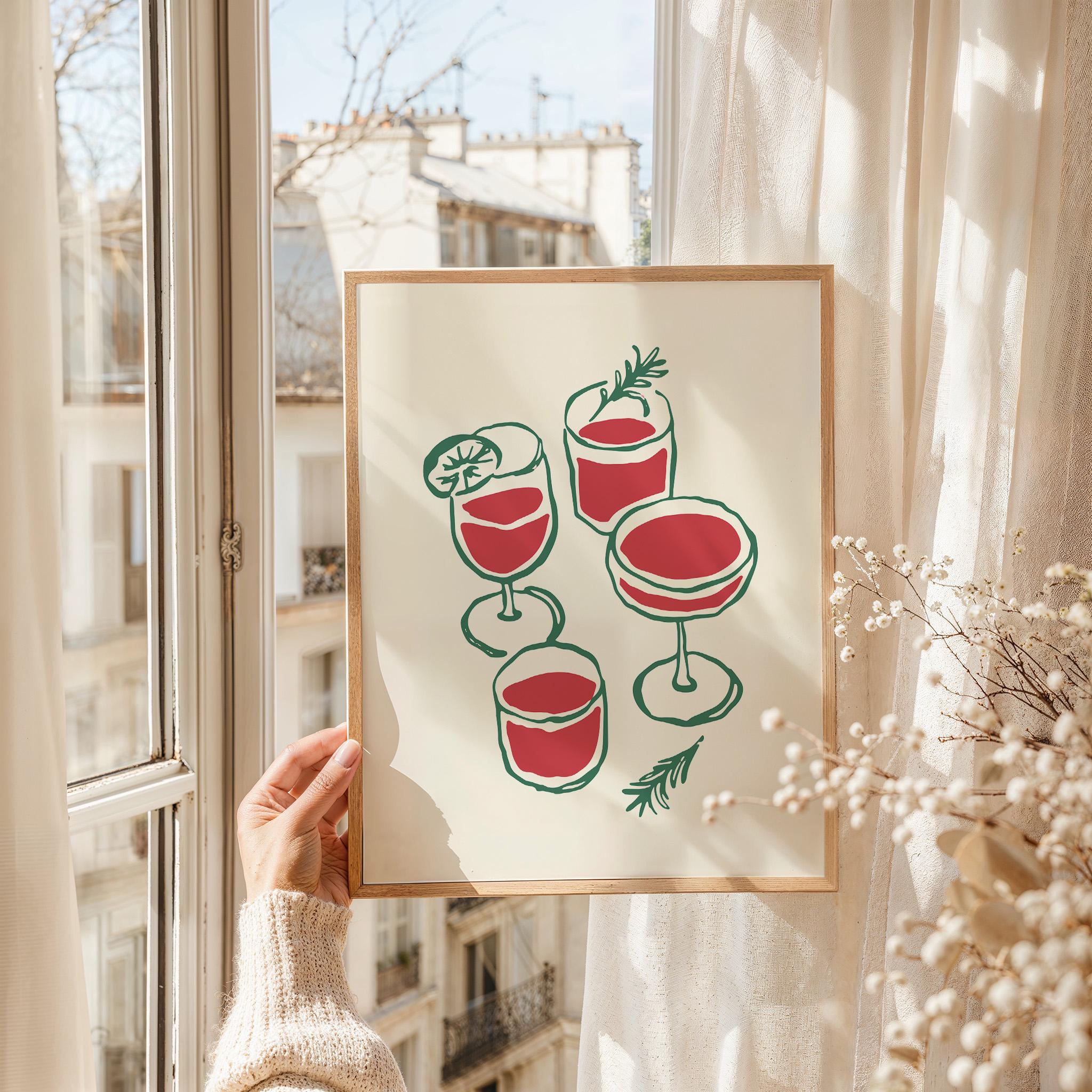 Christmas Cocktails Print - Image 3