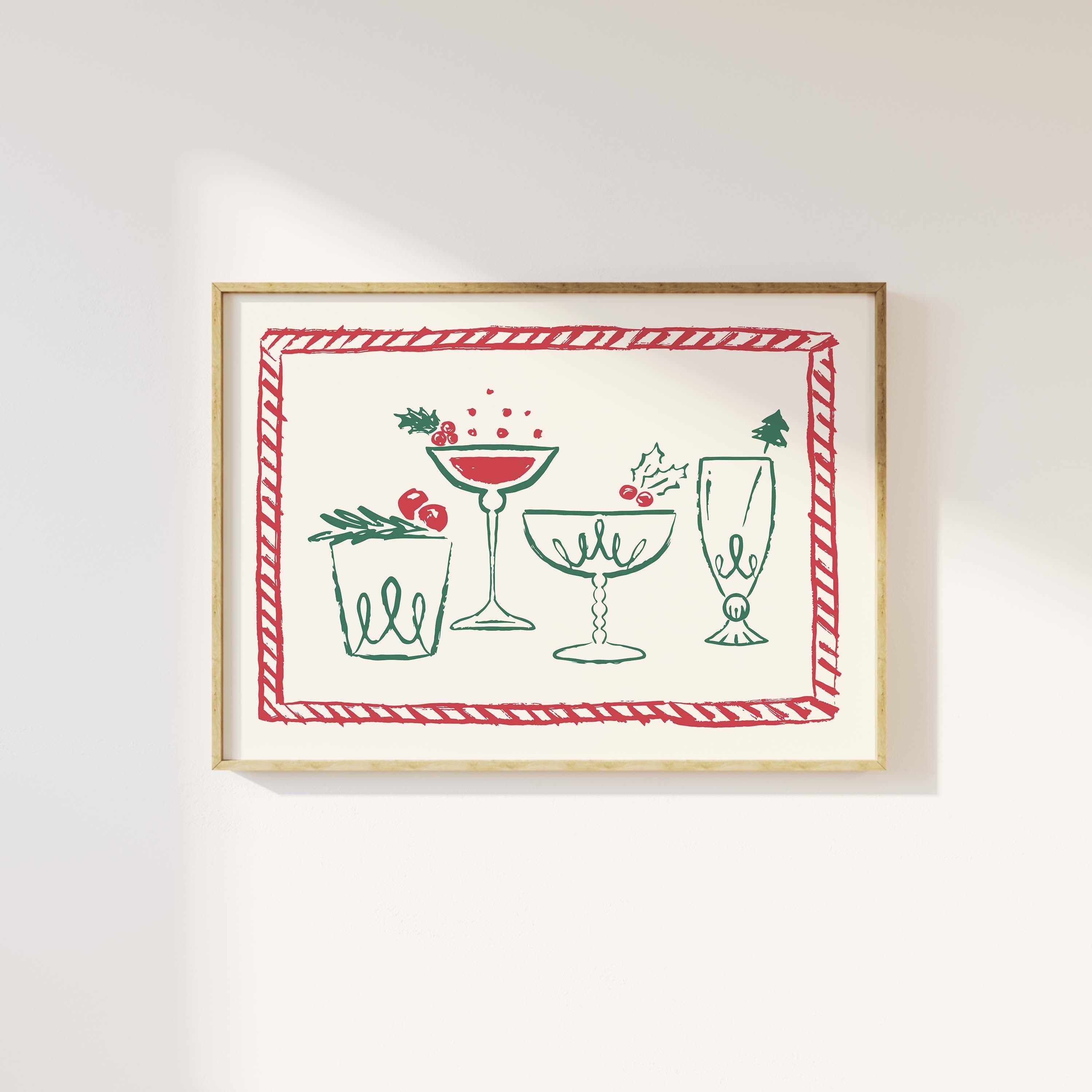 Christmas Cocktails Print