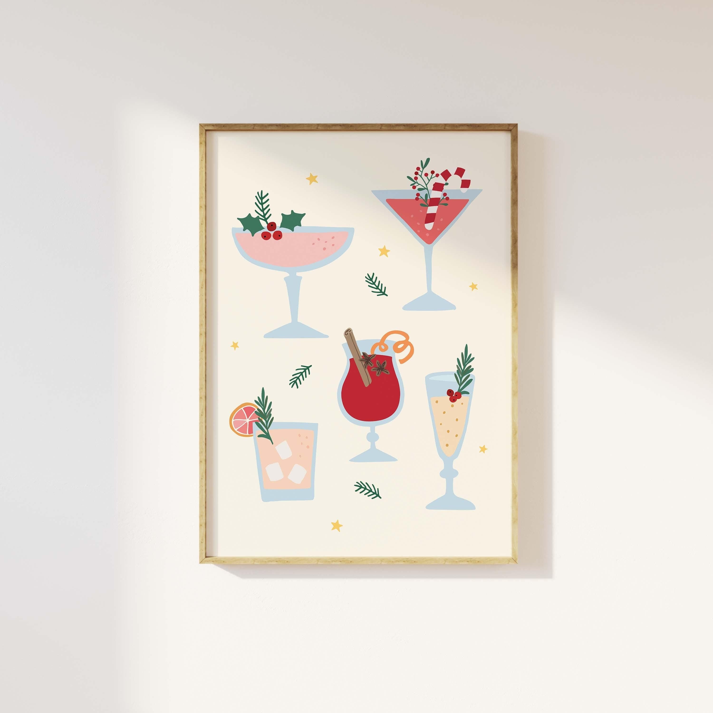 Christmas Cocktails Print - Image 2